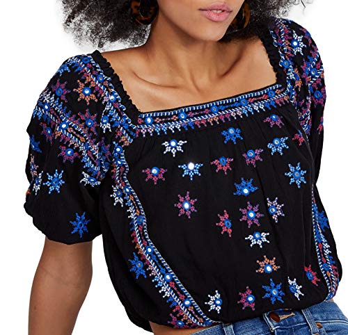 Free People | Aurura Embroidered Premium Top | Ivory