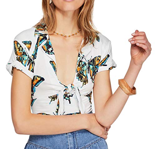 Free People Women's Ready Set Sail Premium Top (Ivory Combo, X-Small)