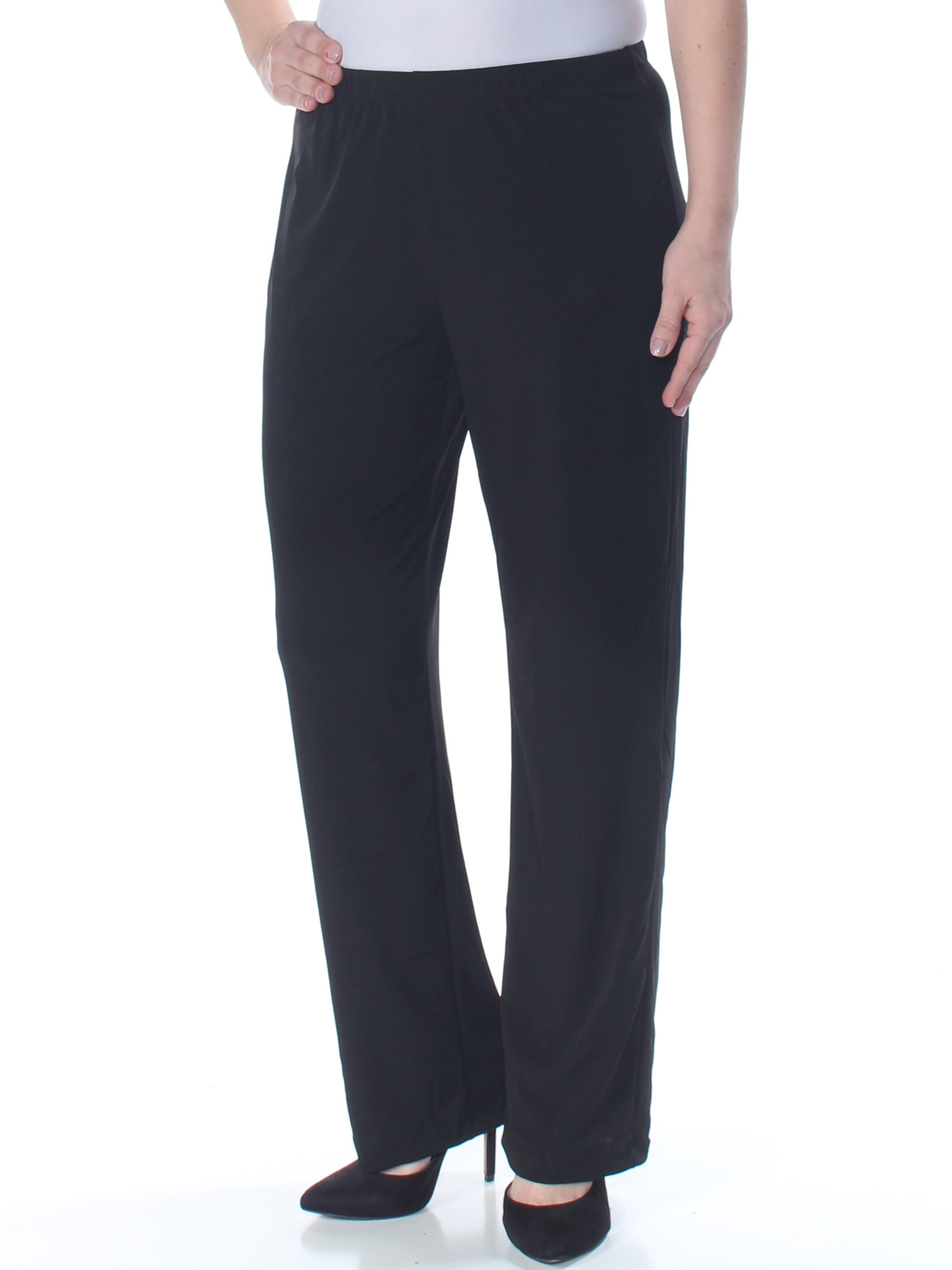 Petite Pull-On Straight-Leg Signature Pants