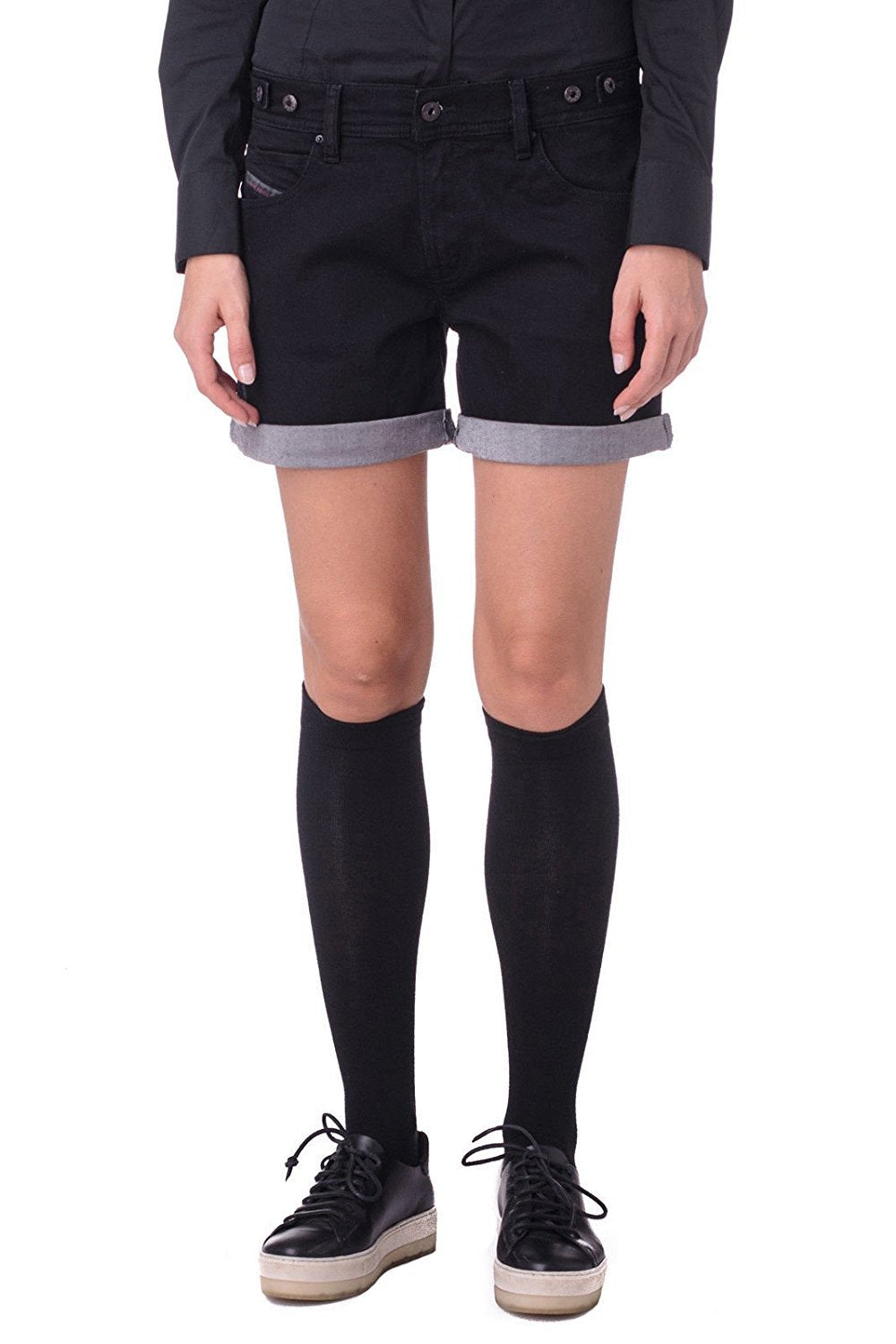 Diesel Women Alaisi Stretch Denim Premium Shorts