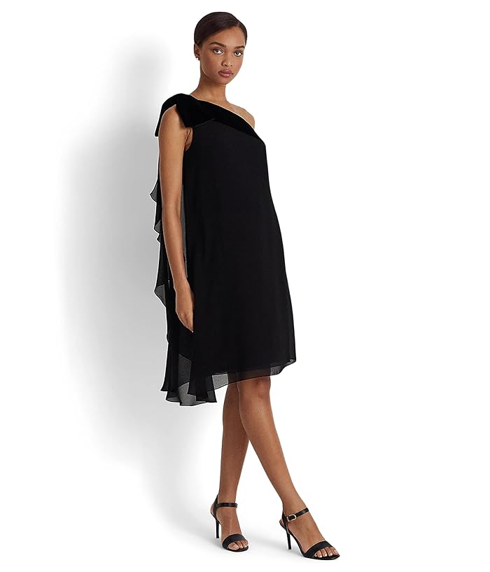 Chiffon One-Shoulder Dress