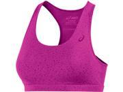 ASICS Women's Racerback Bra Premium Top, Berry Speckle Print, Medium