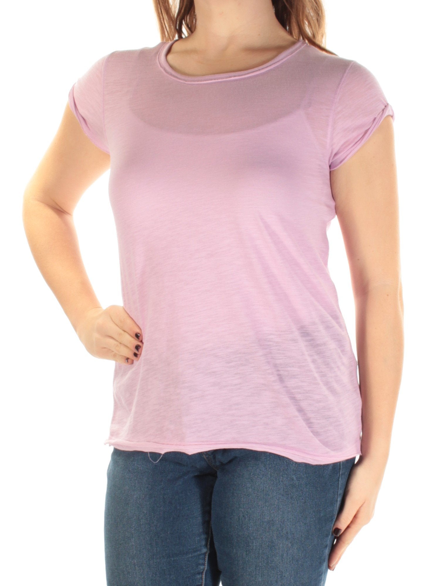Free People Cap Sleeve Crewneck T-Modern Shirt Everyday Premium Top