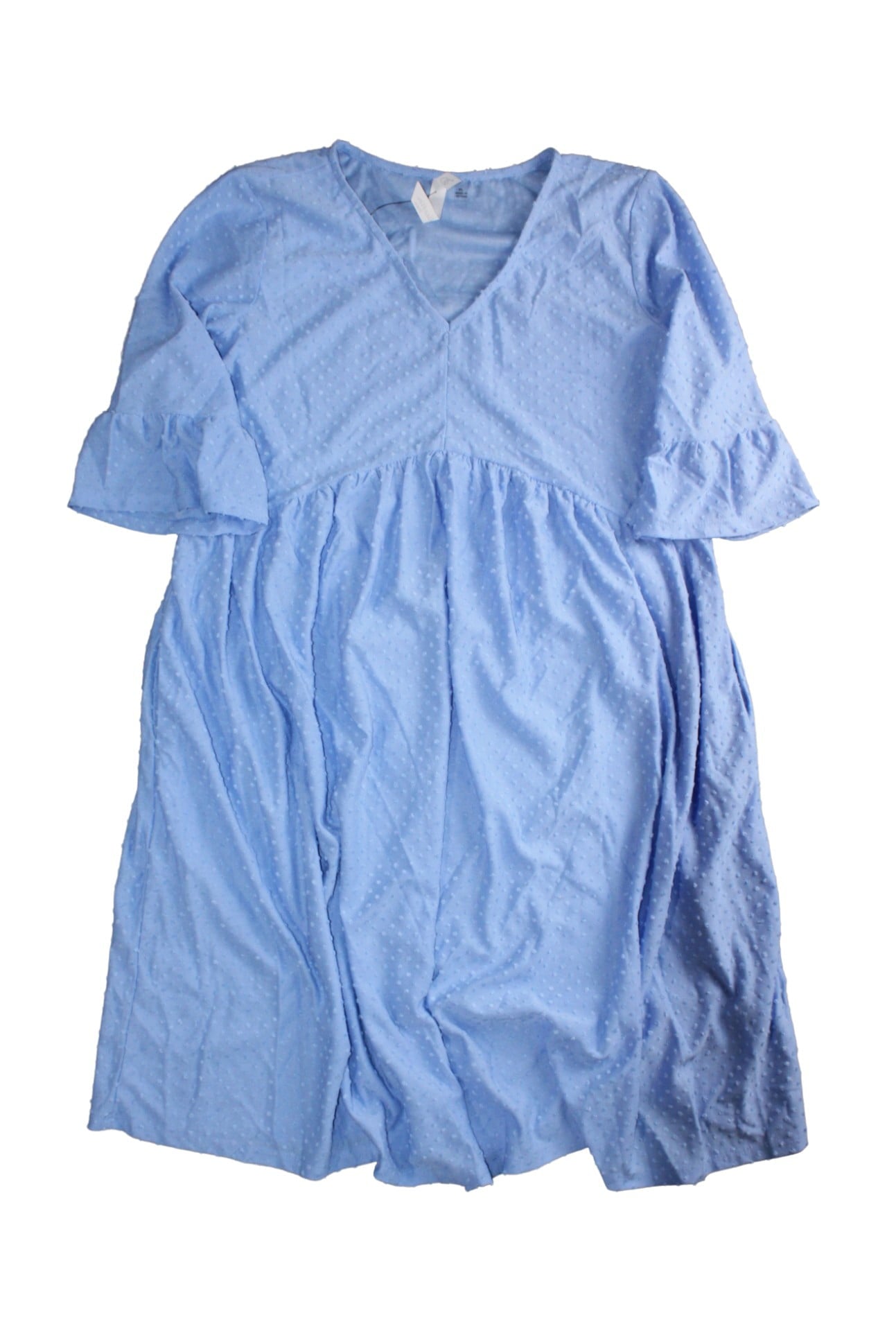 Petite Elbow Sleeve Swiss Dot Empire Dress