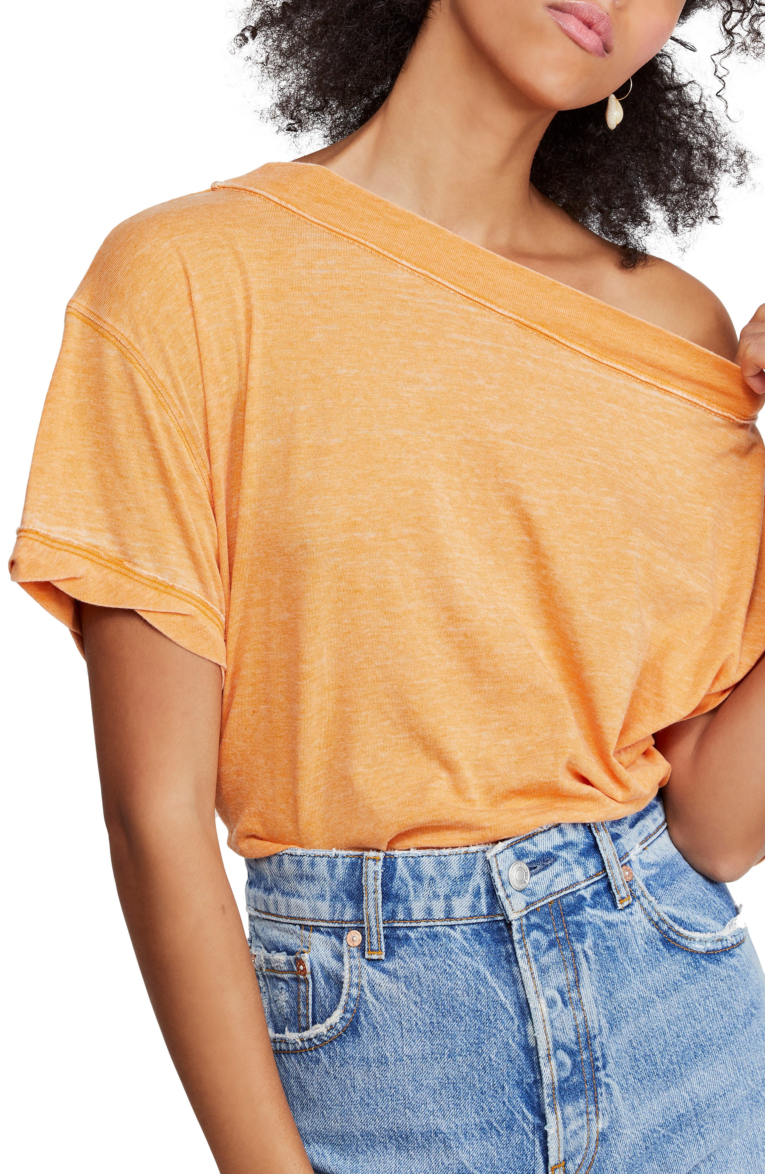 We The Free Womens Viola Open-Back Slub T-Modern Shirt