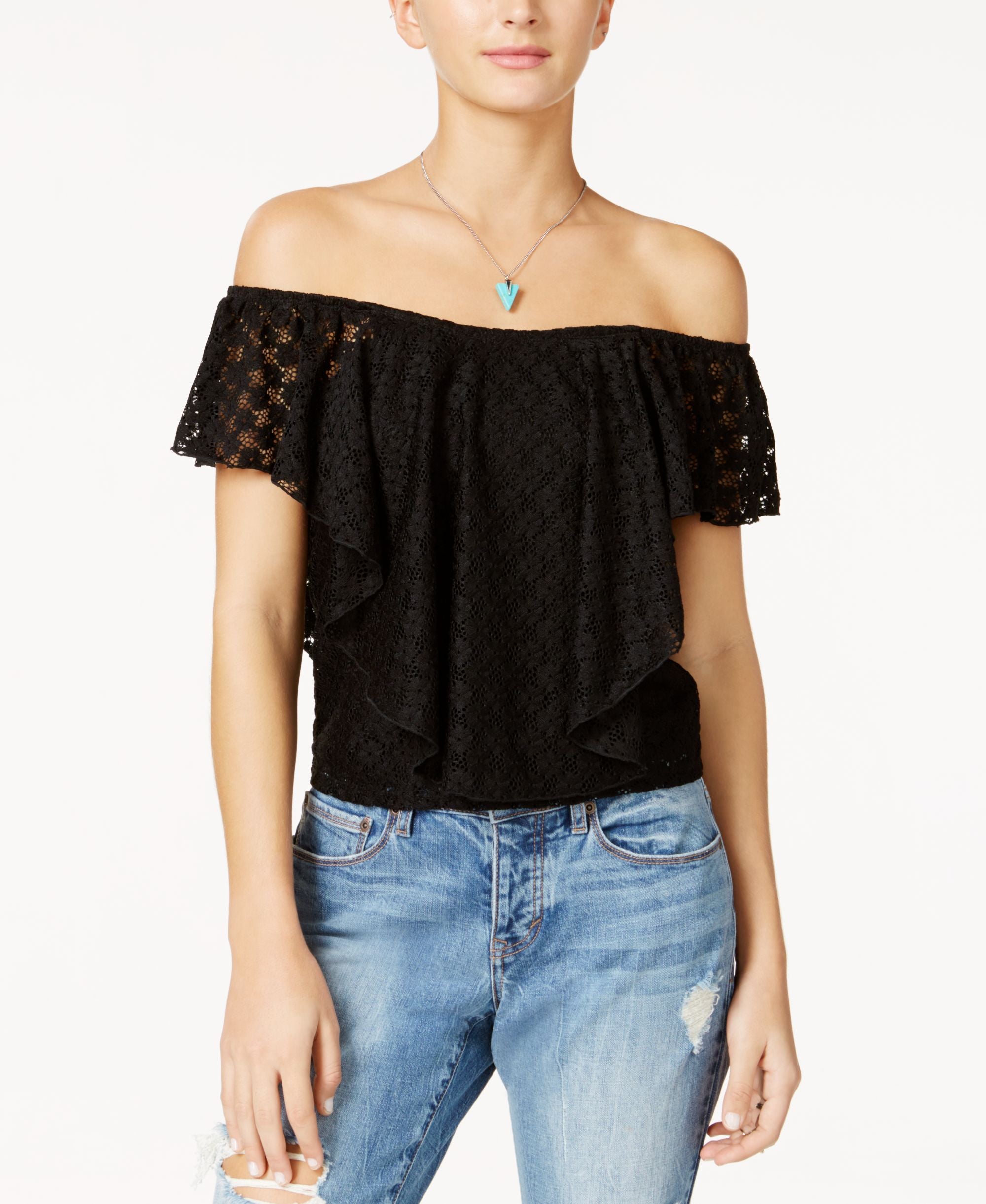 Off-The-Shoulder Popover Premium Top