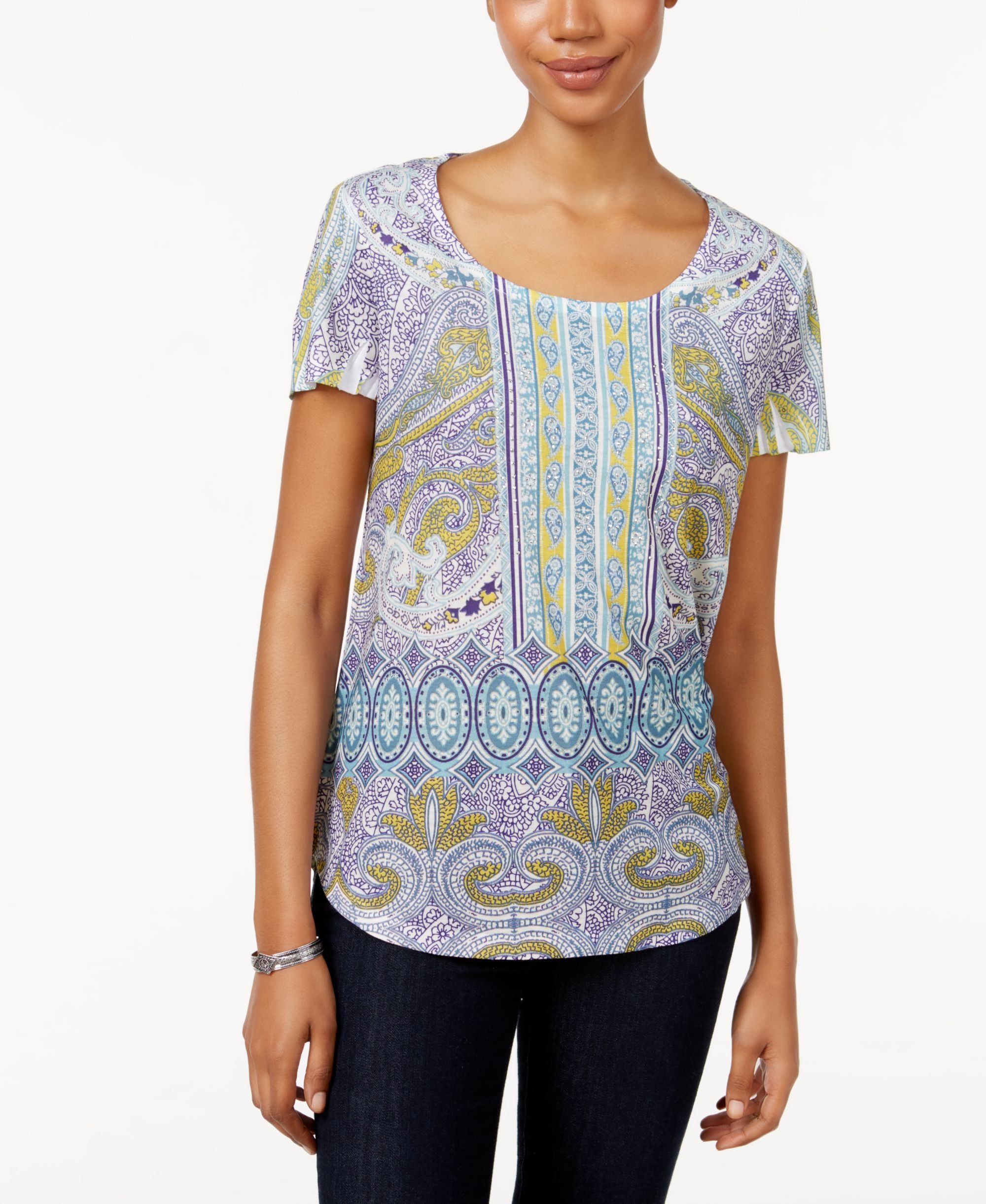 Style & Co Petite Printed T-Modern Shirt