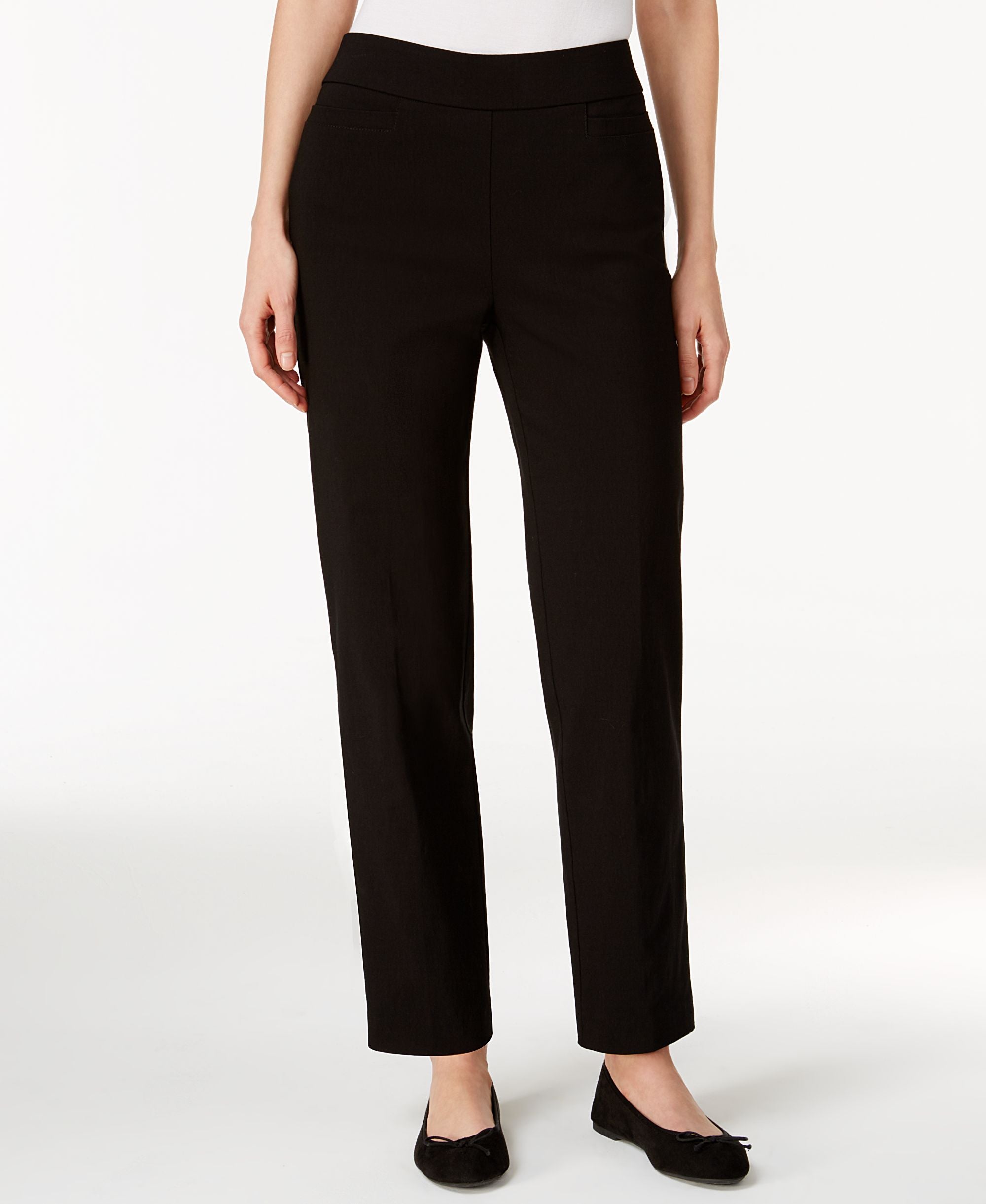 Classics Allure Pull-On Slim-Cut-Leg Signature Pants