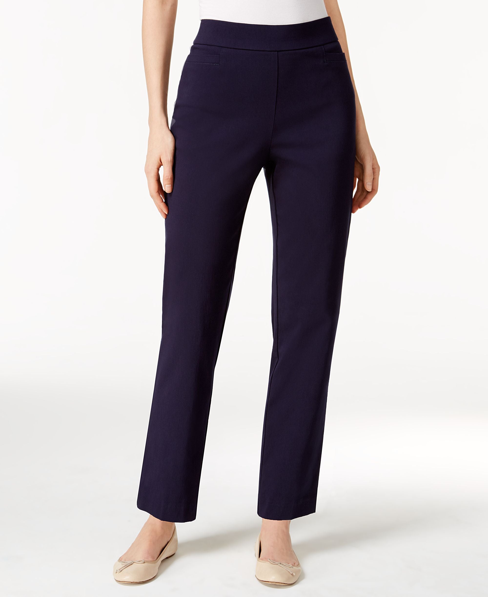 Alfred Dunner Classics Allure Comfort-Waist Slim-Cut Leg Signature Pants