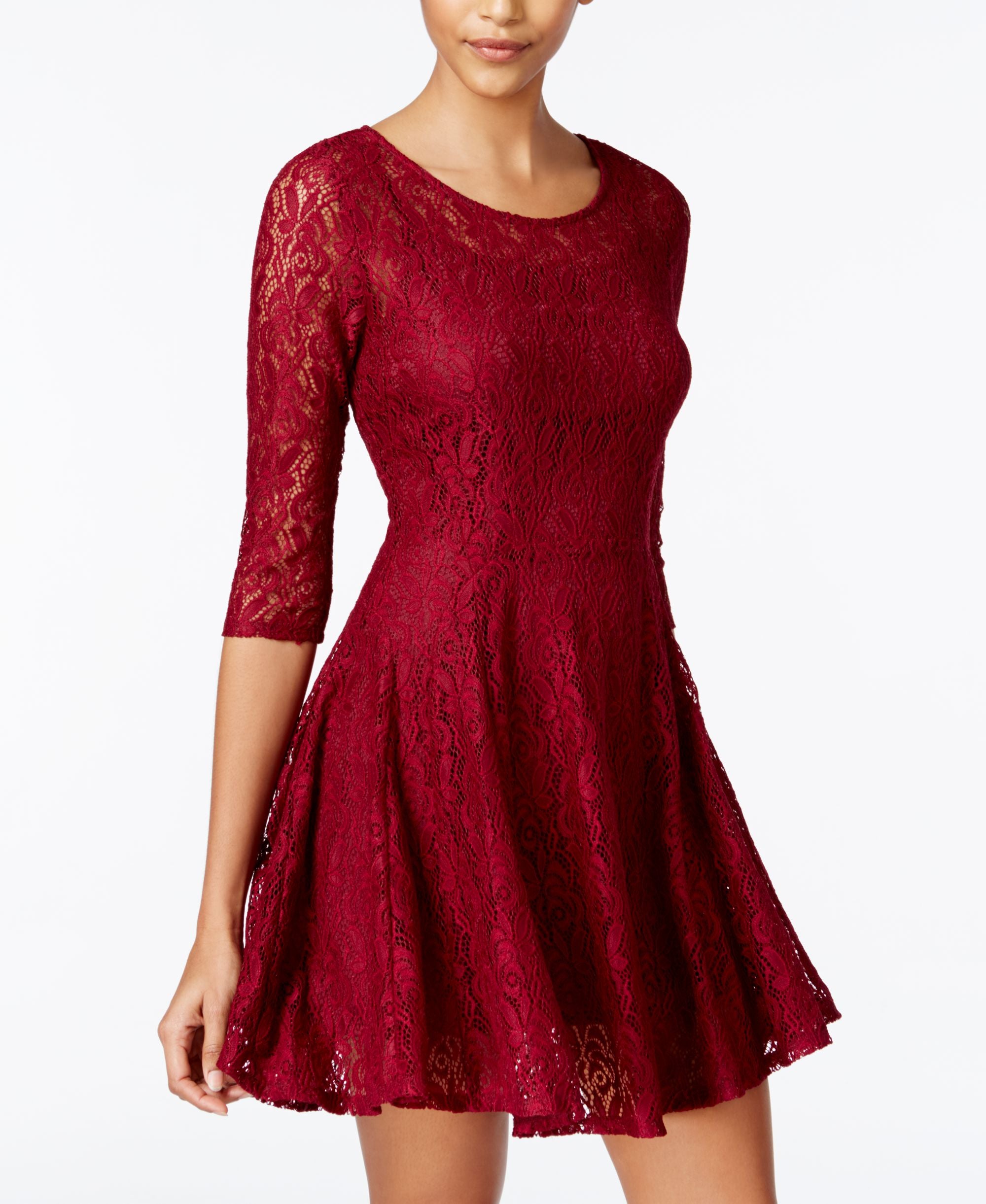 Fishbowl Juniors Lace Illusion A-Line Dress