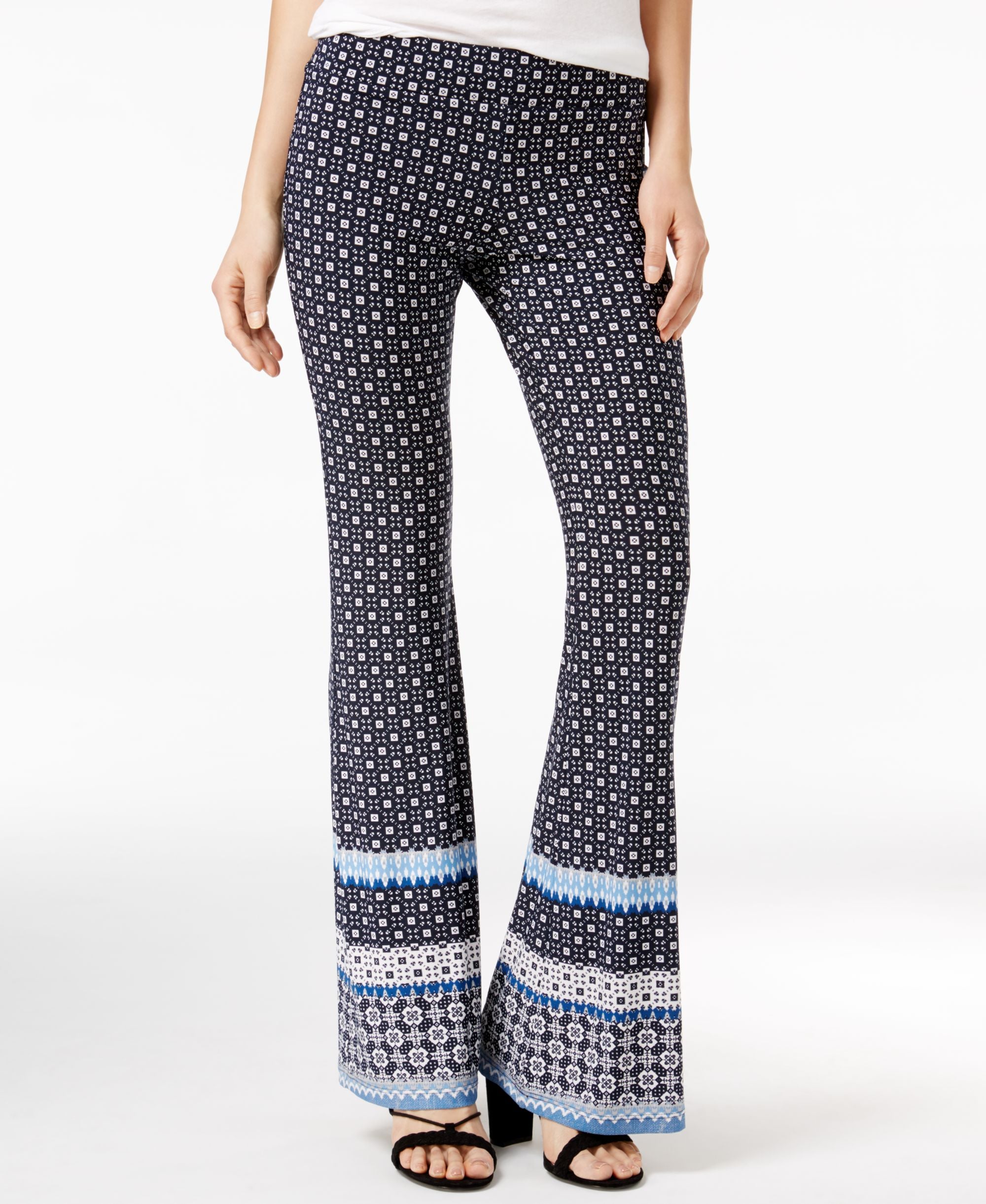 Bcx Juniors Printed Flare Leg Signature Pants