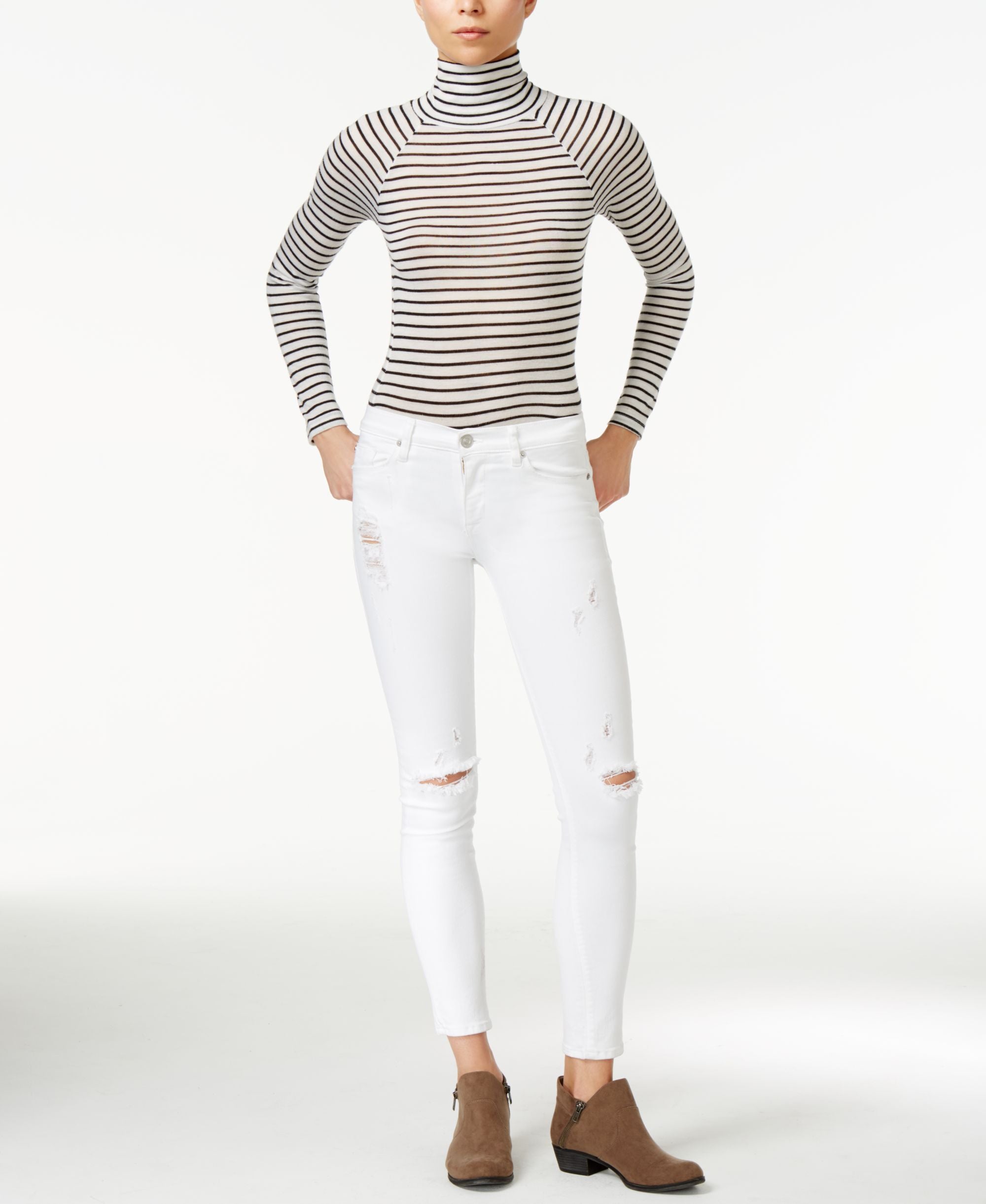 Hudson Premium Jeans Nico Ripped Super Skinny-Fit Premium Jeans