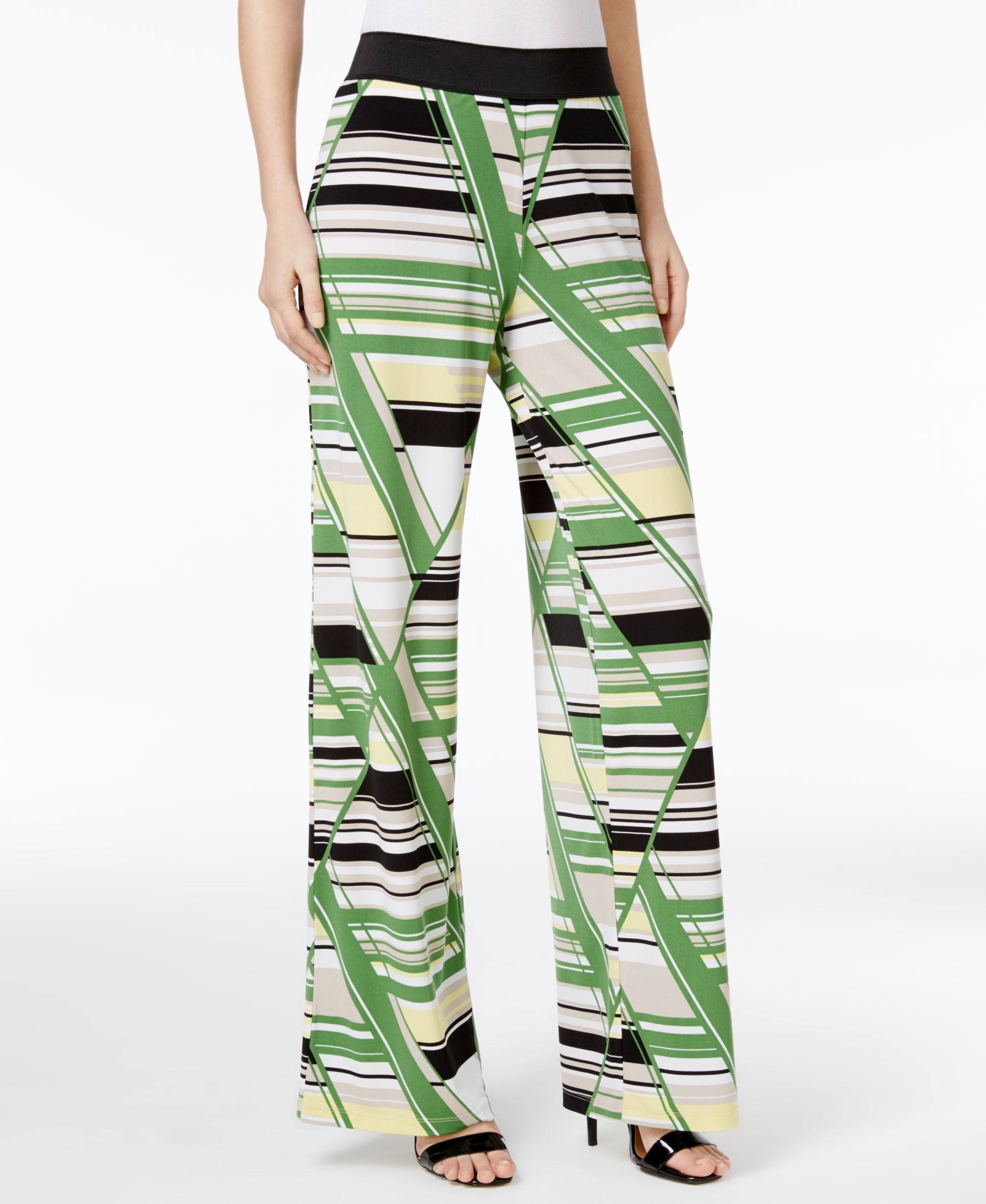 Alfani Petite Printed Palazzo Signature Pants
