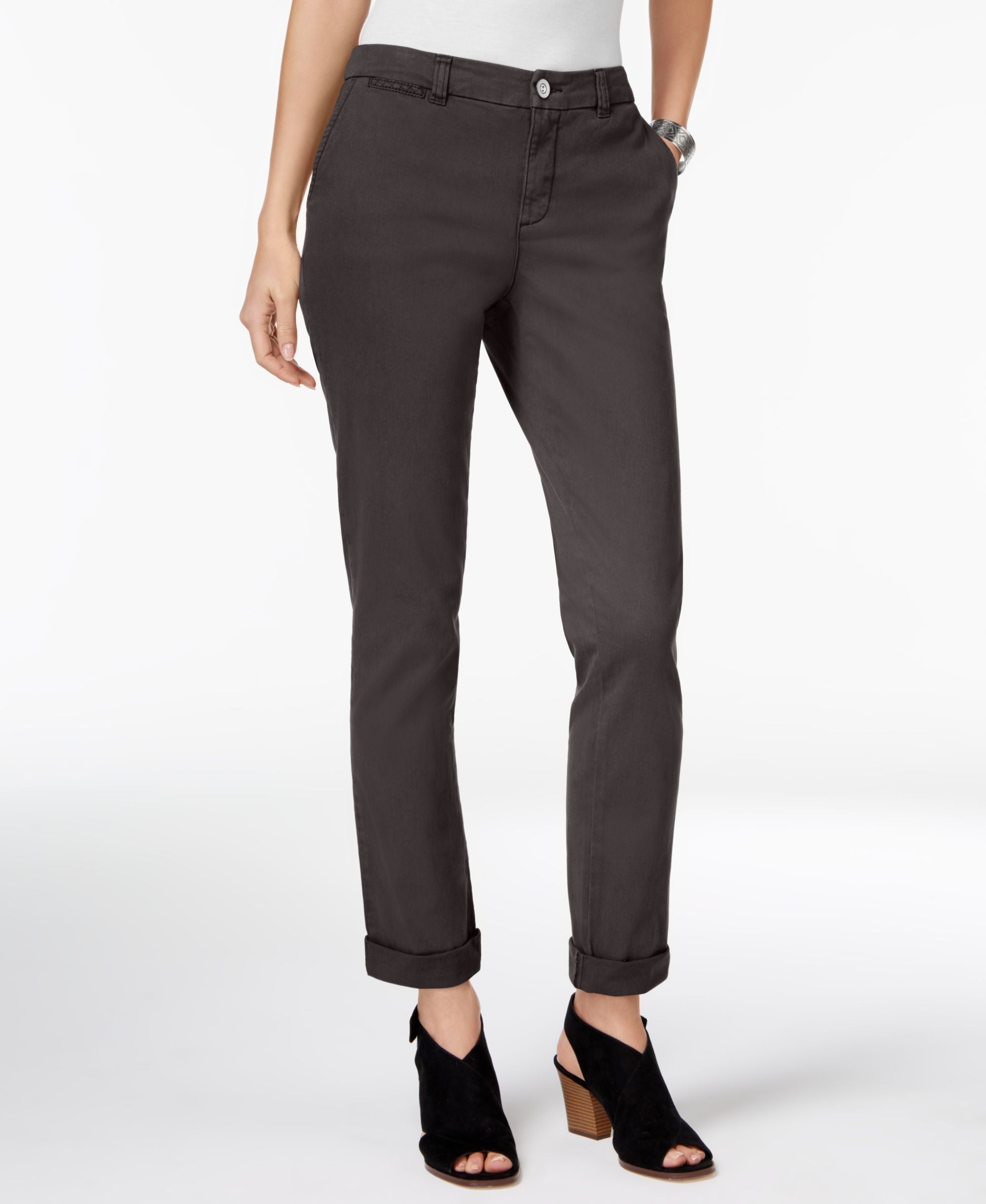 Style & Co Petite Chino Boyfriend Signature Pants