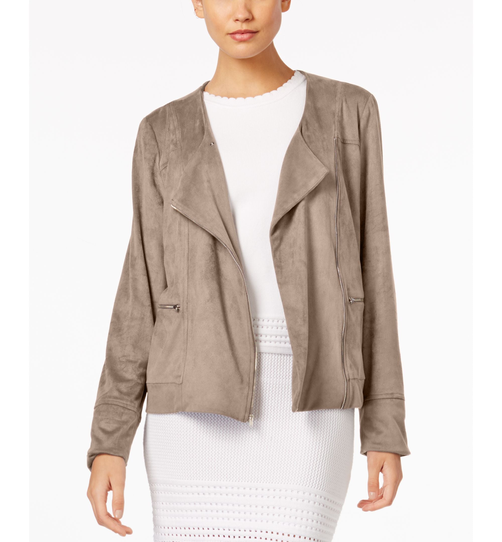 Ny Collection Faux Suede Jacket