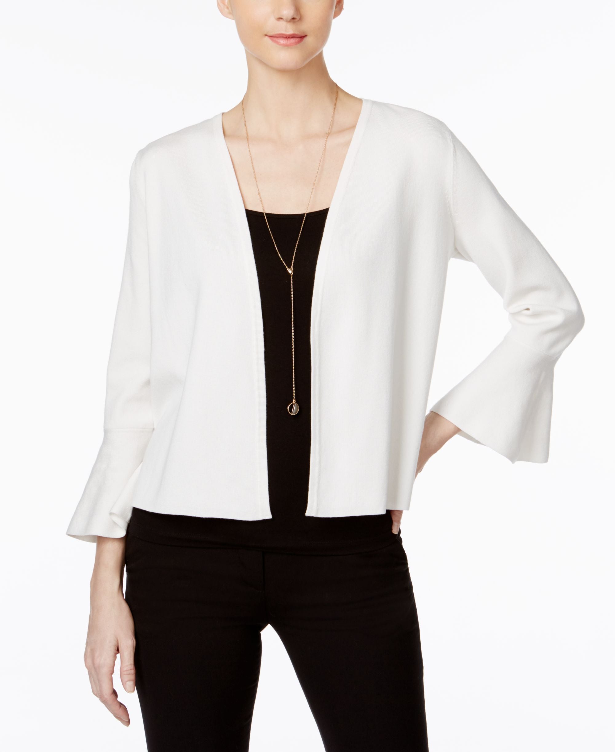 Alfani Petite Ruffle-Sleeve Cardigan