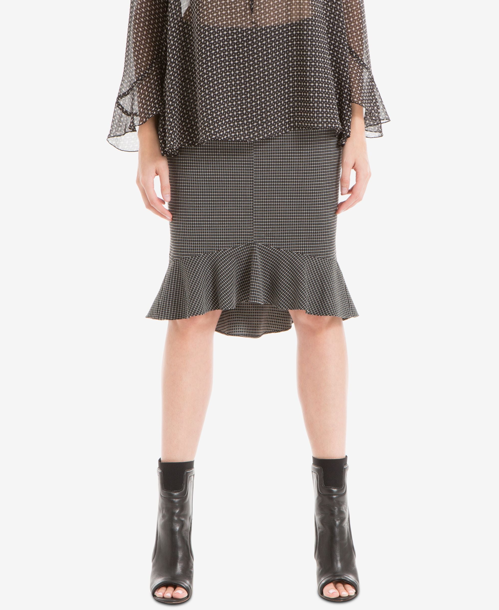 Max Studio London Flounce Pencil Modern Skirt