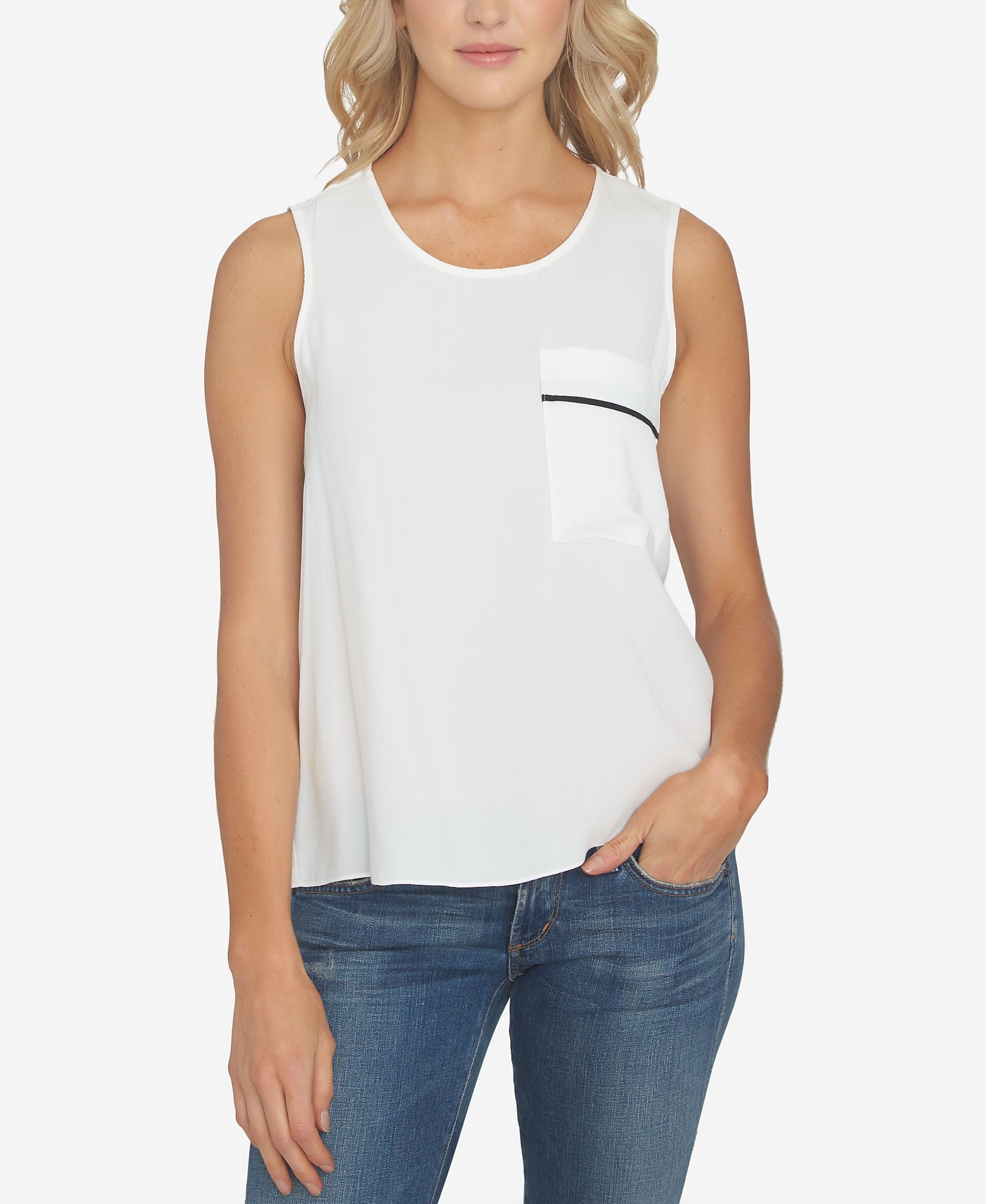 1.State Sleeveless Split Back Premium Top