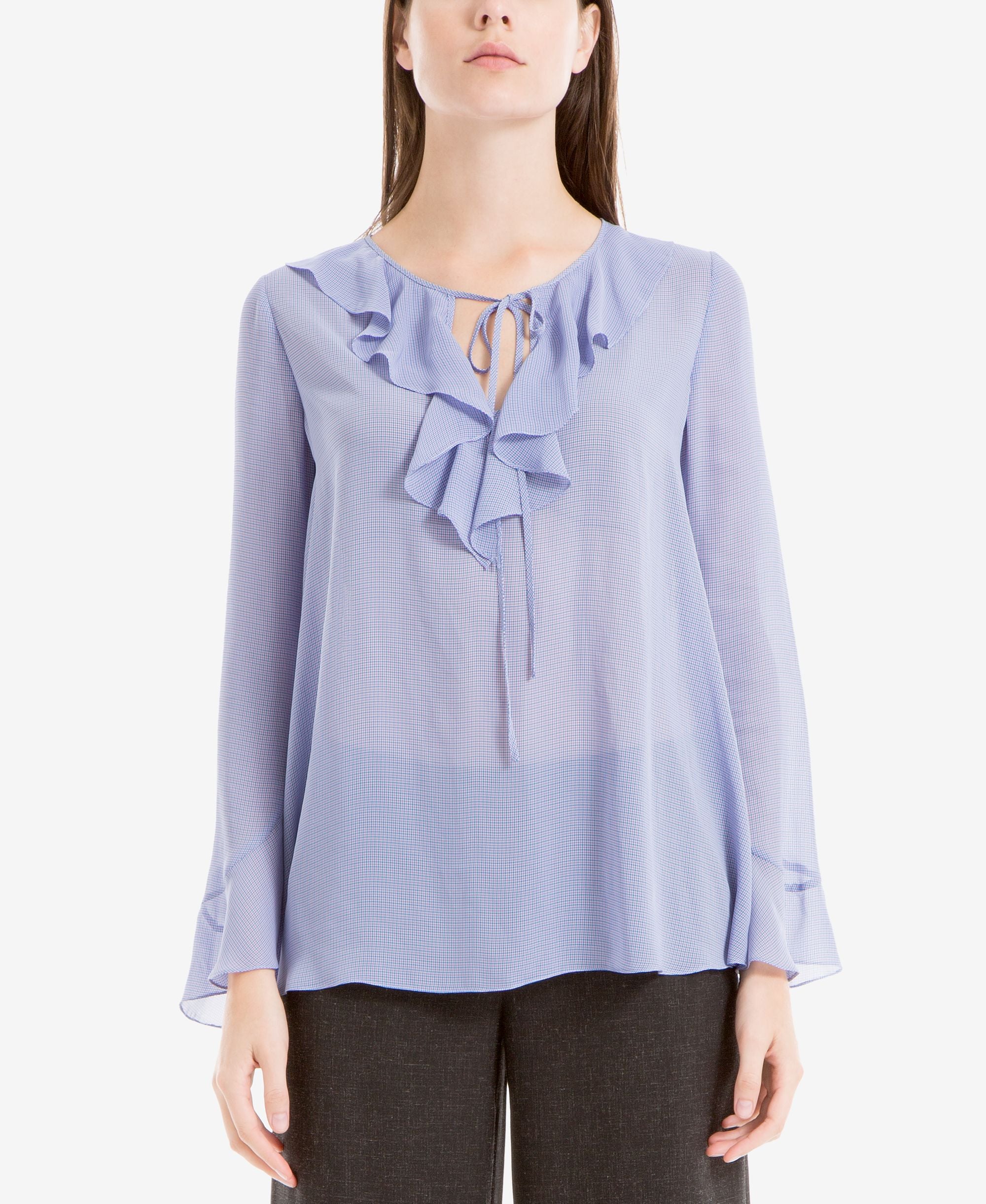 Max Studio London Ruffled Bell Sleeve Premium Top