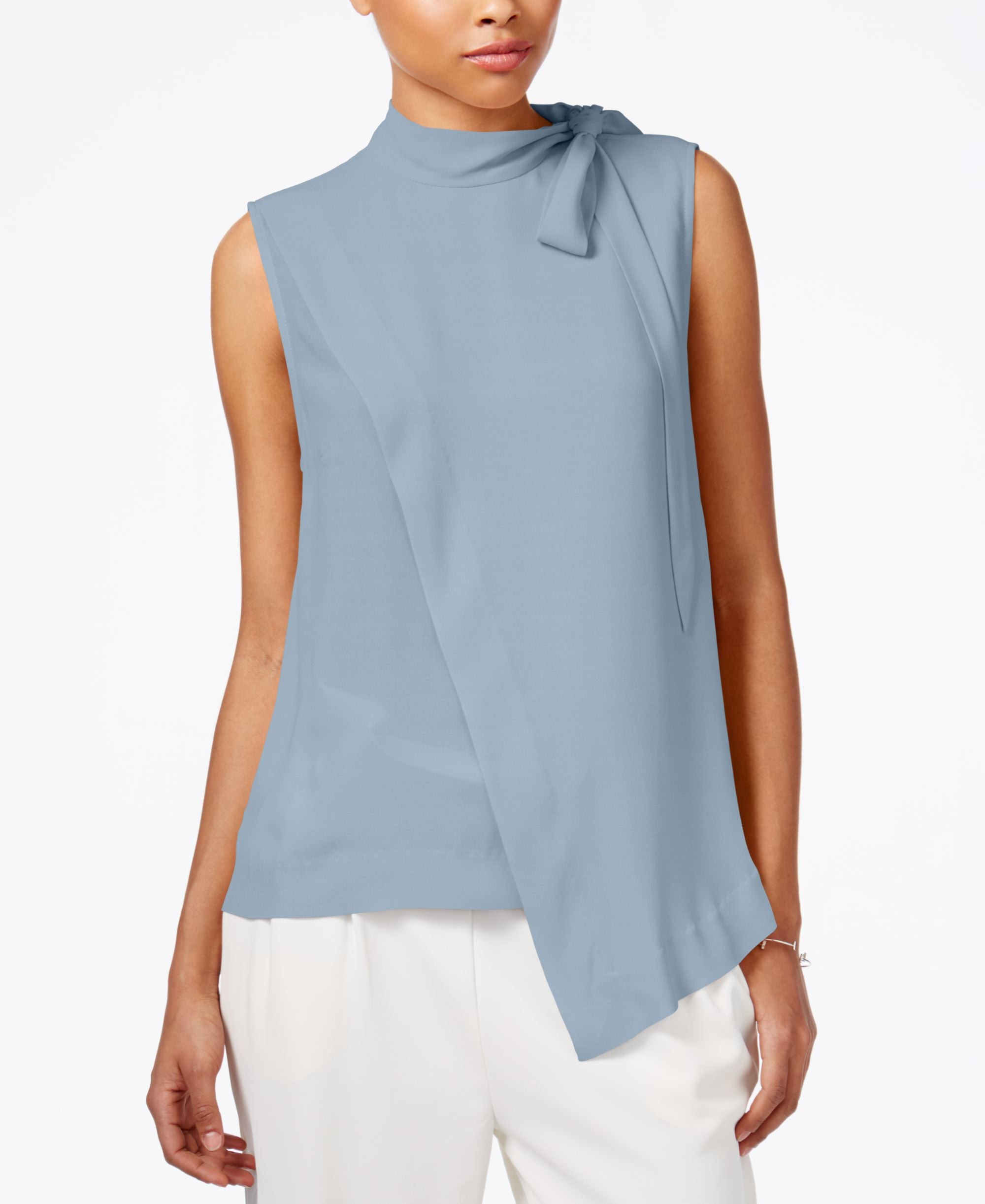 Rachel Rachel Roy Mock Neck Asymmetrical Premium Top