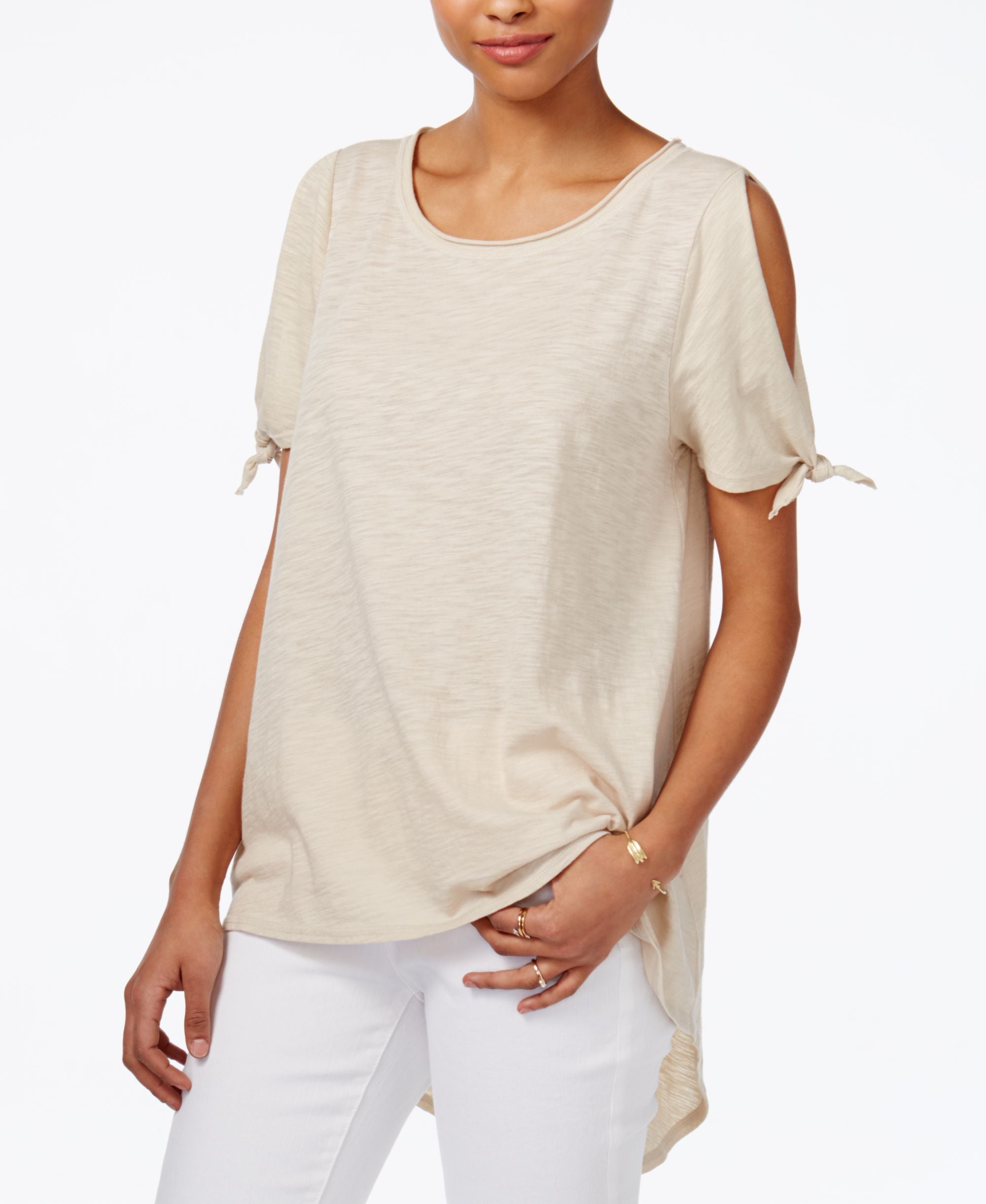 Rachel Rachel Roy High Low Cold Shoulder Premium Top