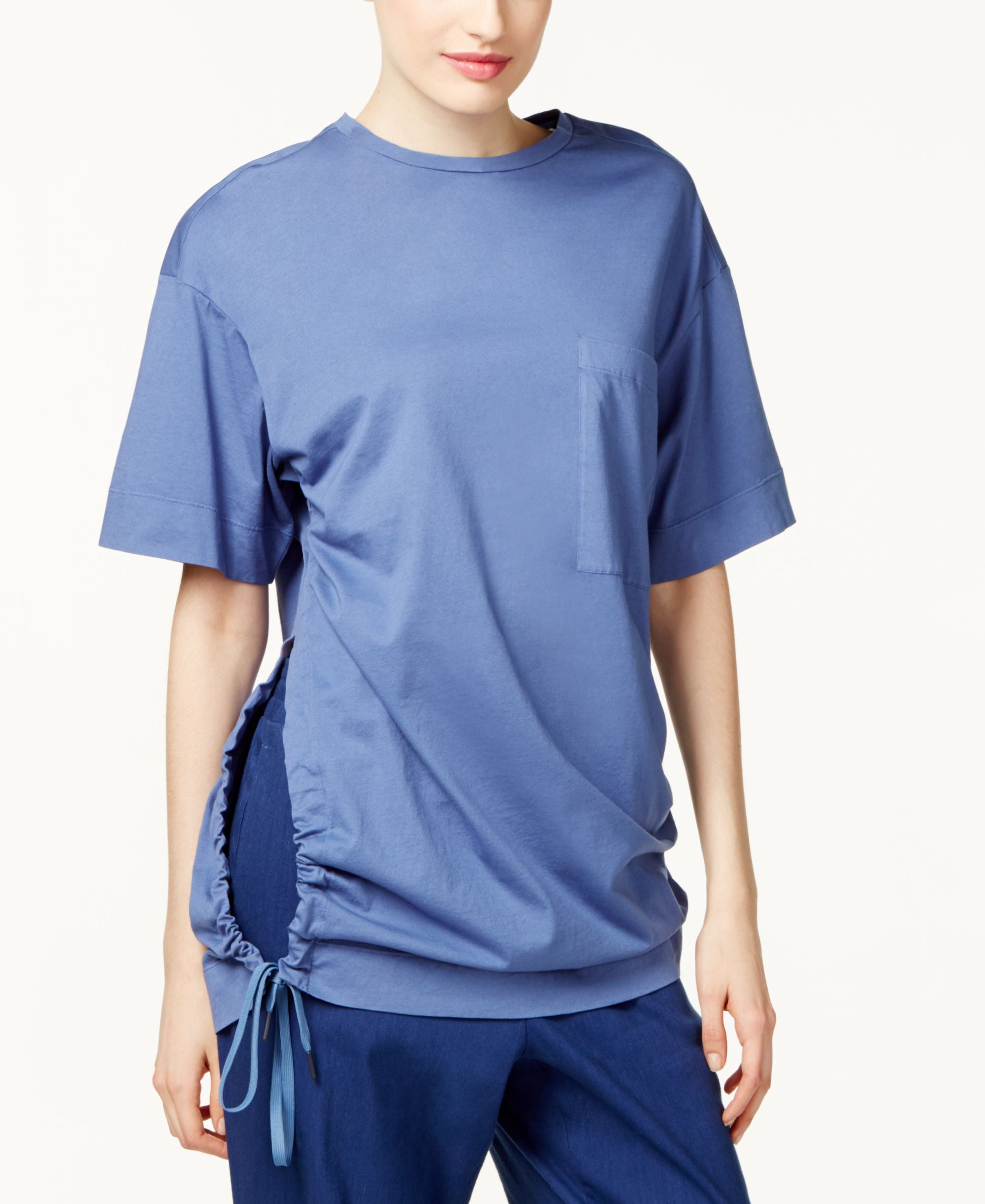 DKNY Cotton Tie Hem T-Modern Shirt