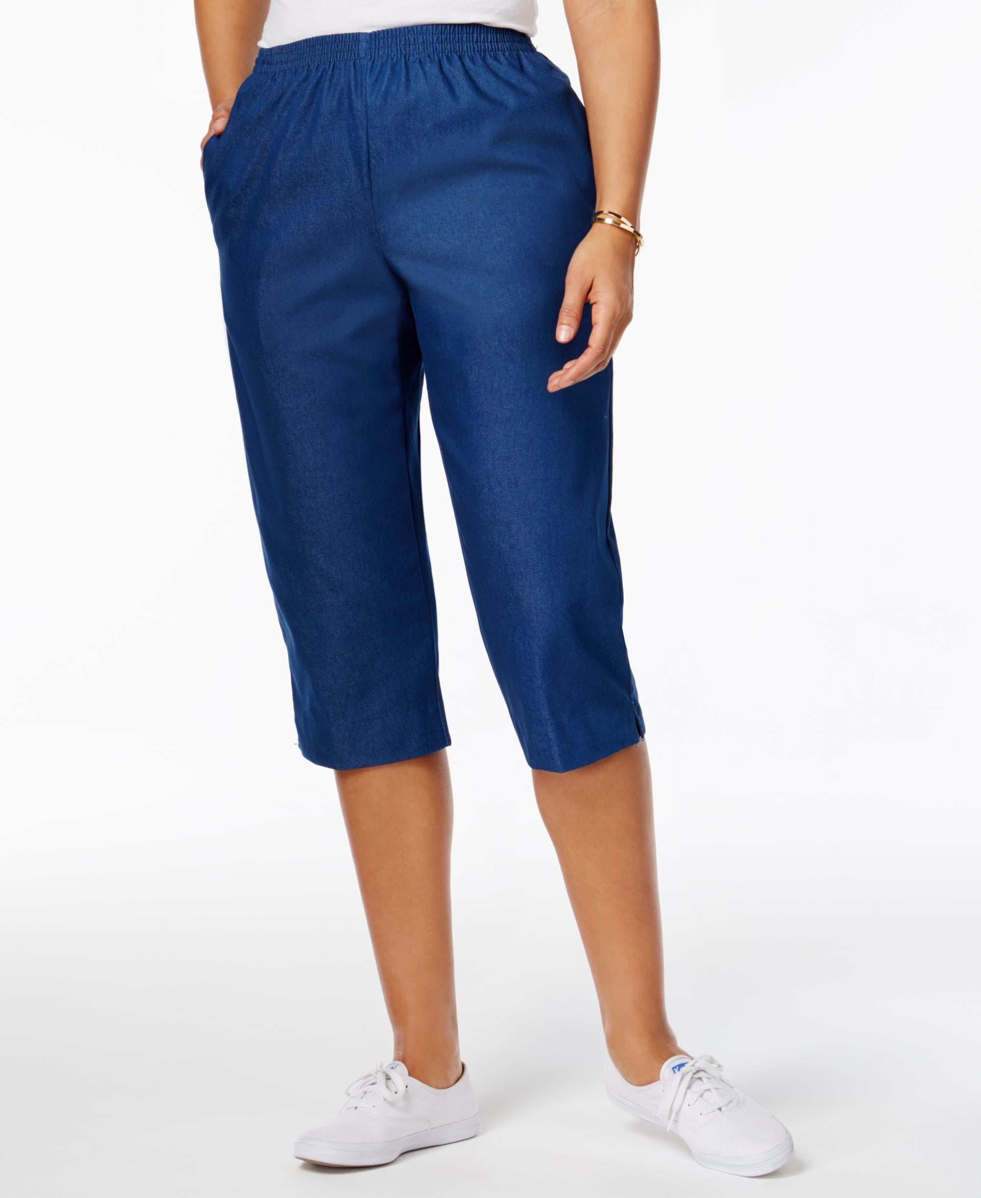 Classics Pull-On Cropped Denim Signature Pants