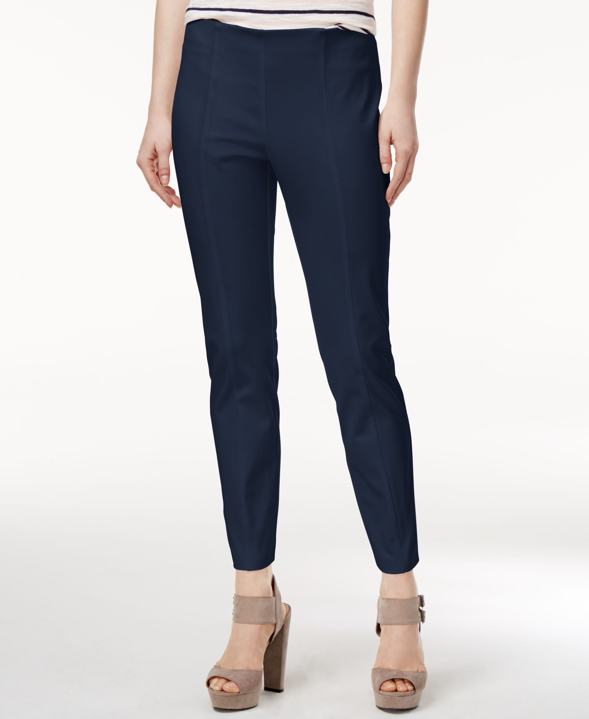 Maison Jules Cotton Comfort-Waist Signature Pants