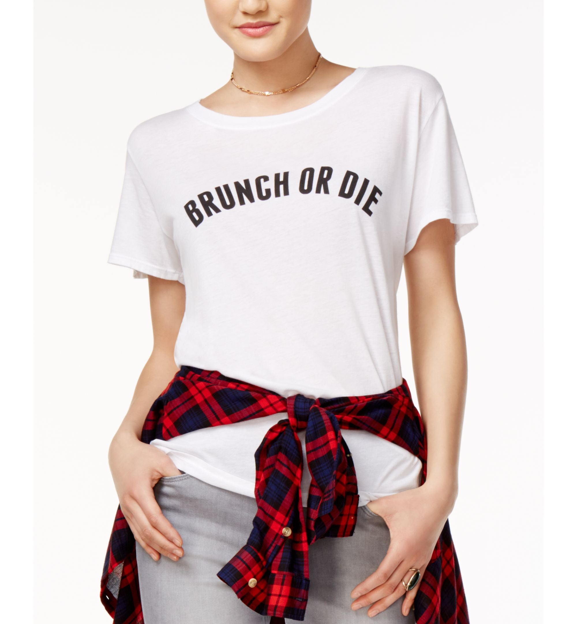 Suburban Riot Cotton Brunch Or Die Graphic T-Modern Shirt