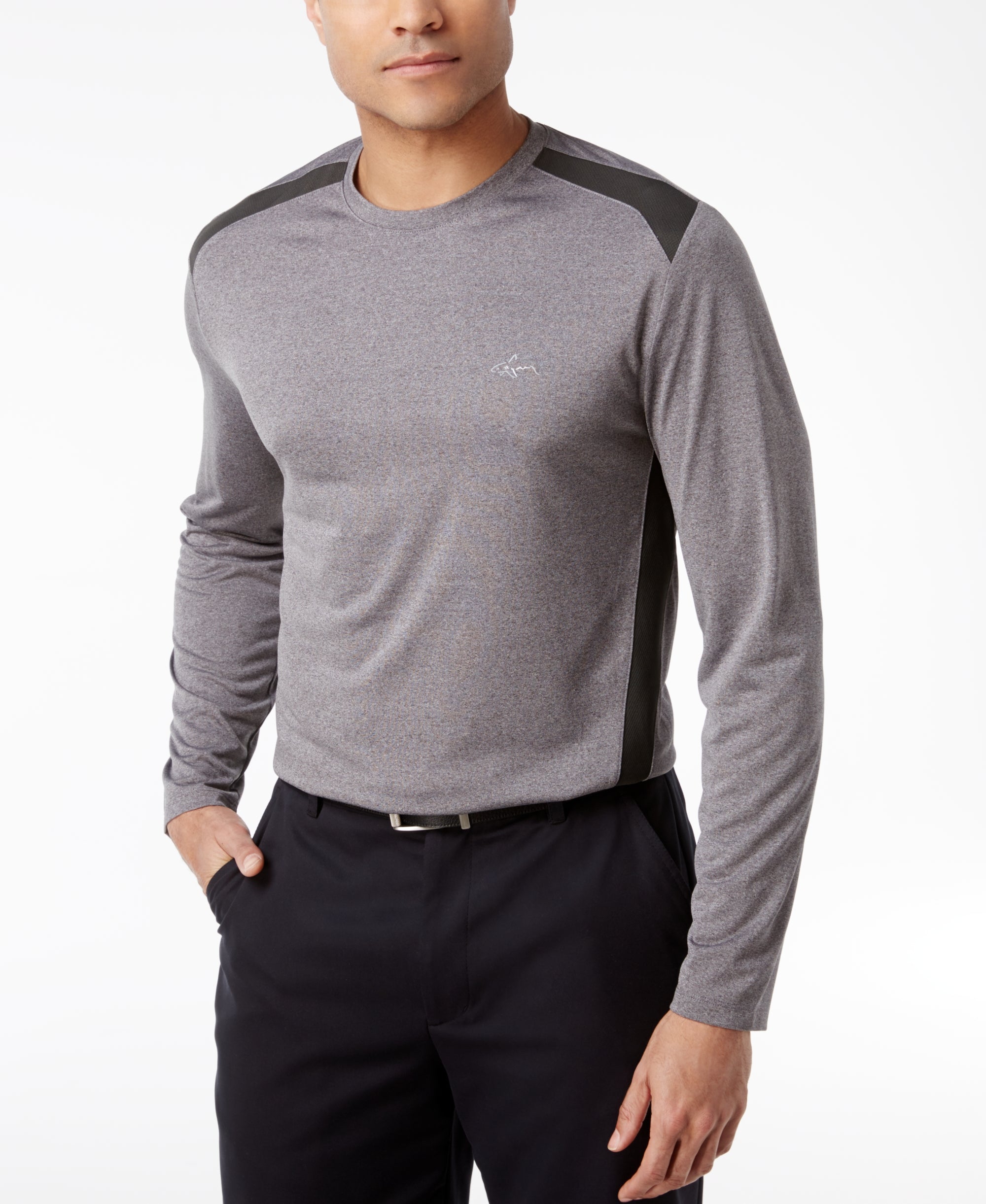 Men's Pieced Performance Long-Sleeve T-Modern Shirt