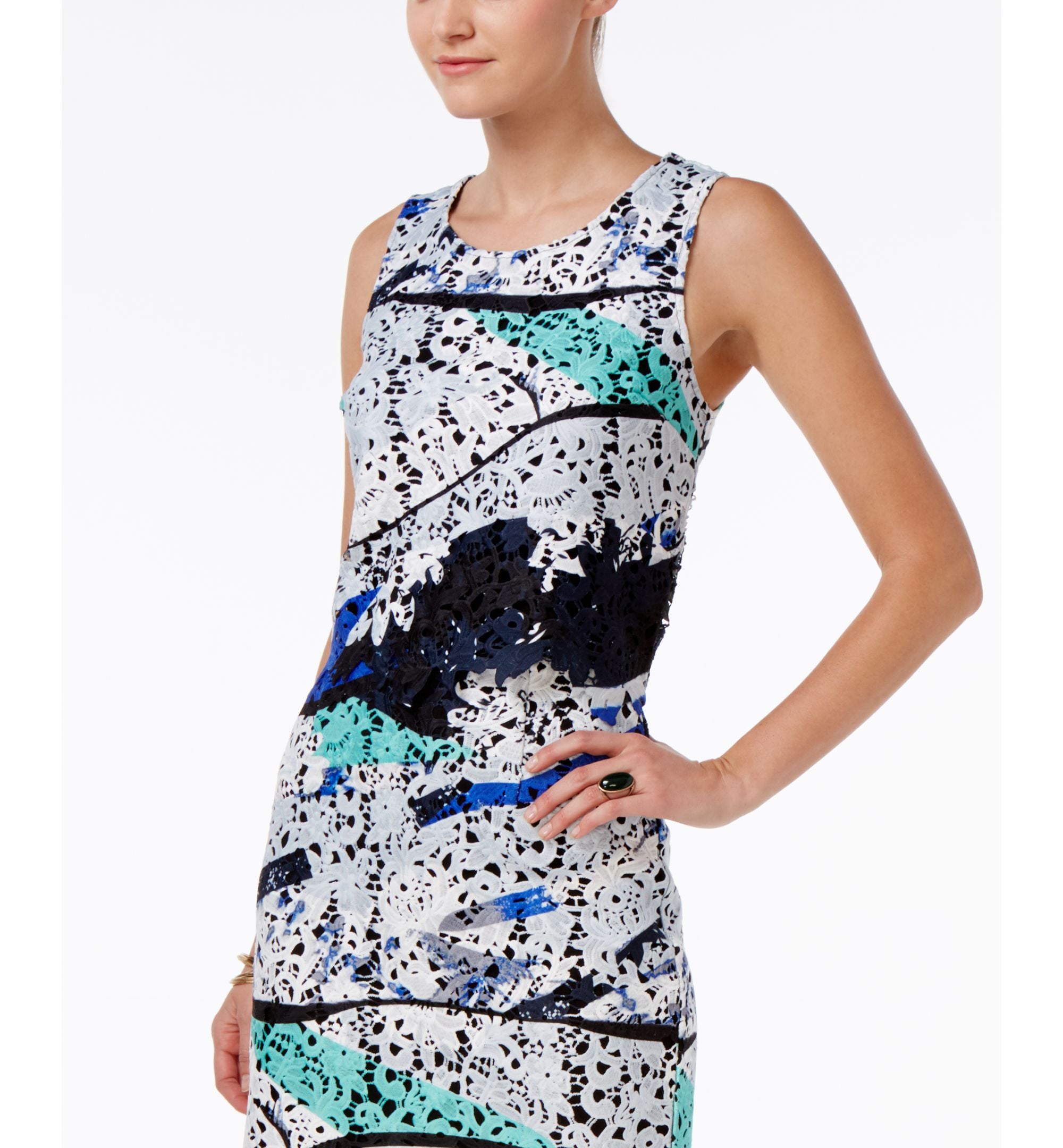 BAR III Printed Lace Premium Top