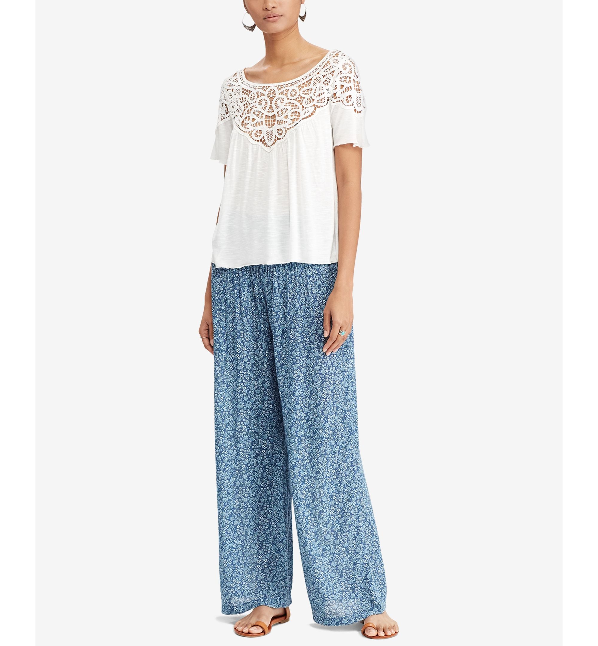 Denim Supply Ralph Lauren Lace Jersey Premium Top