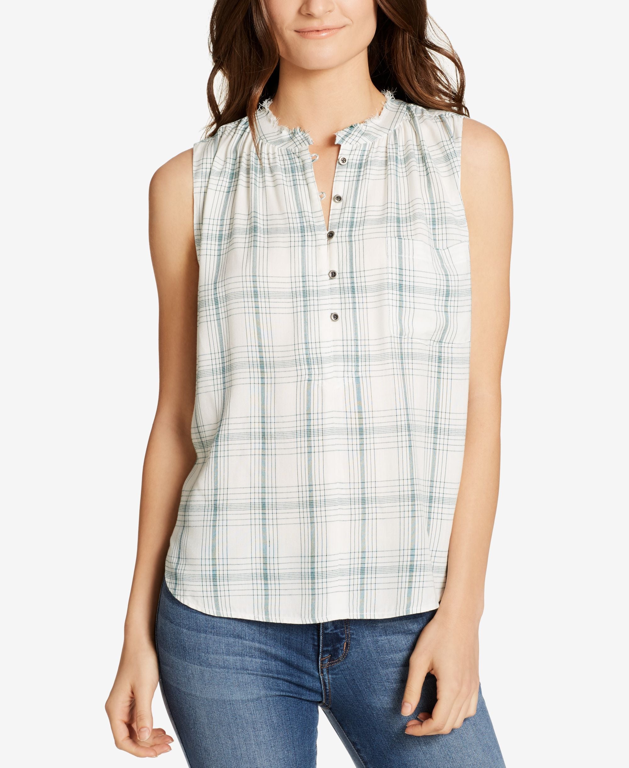 William Rast Anaya Sleeveless Popover Modern Shirt