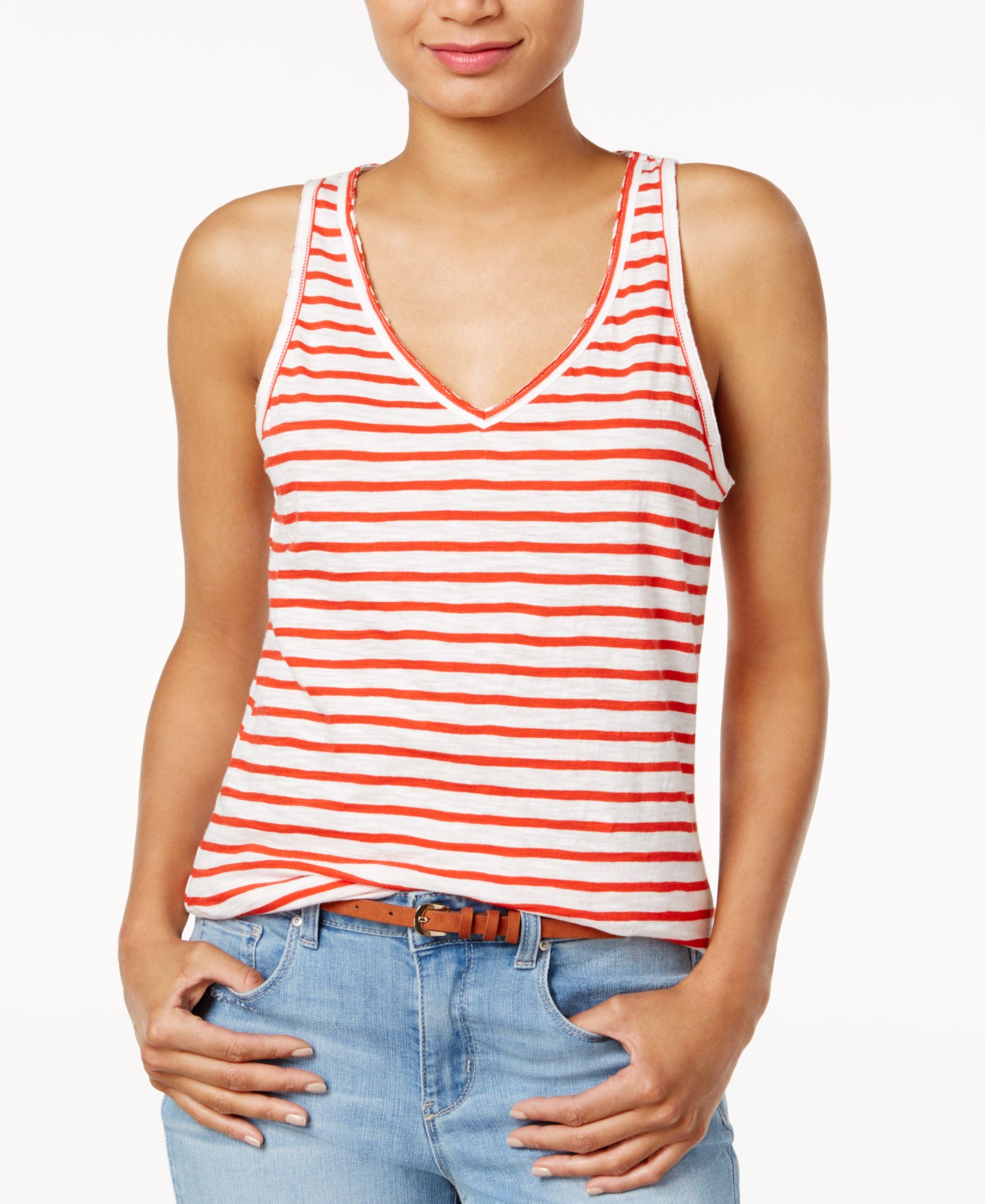 Maison Jules Cotton Striped Tank Premium Top