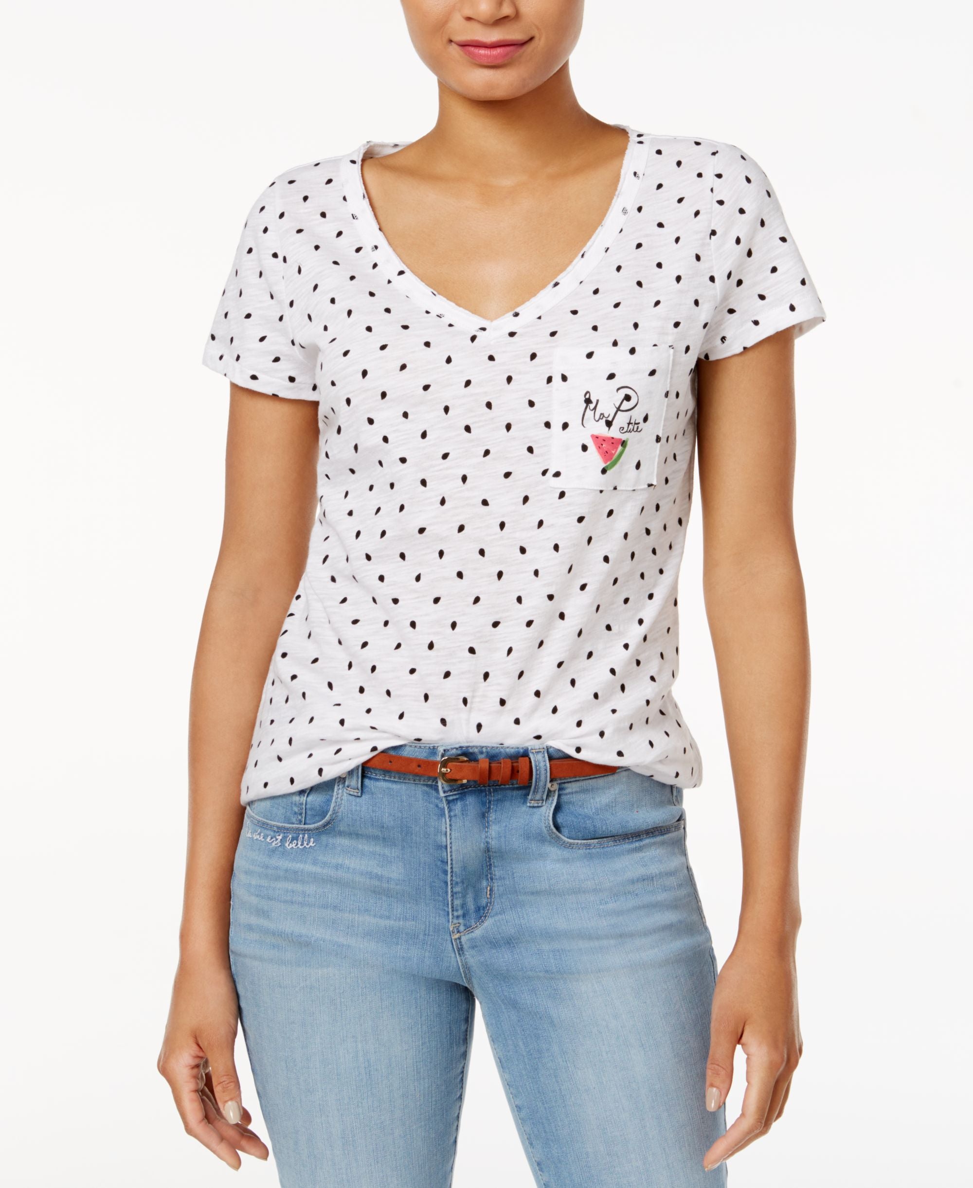 Maison Jules Cotton Watermelon Graphic T-Modern Shirt