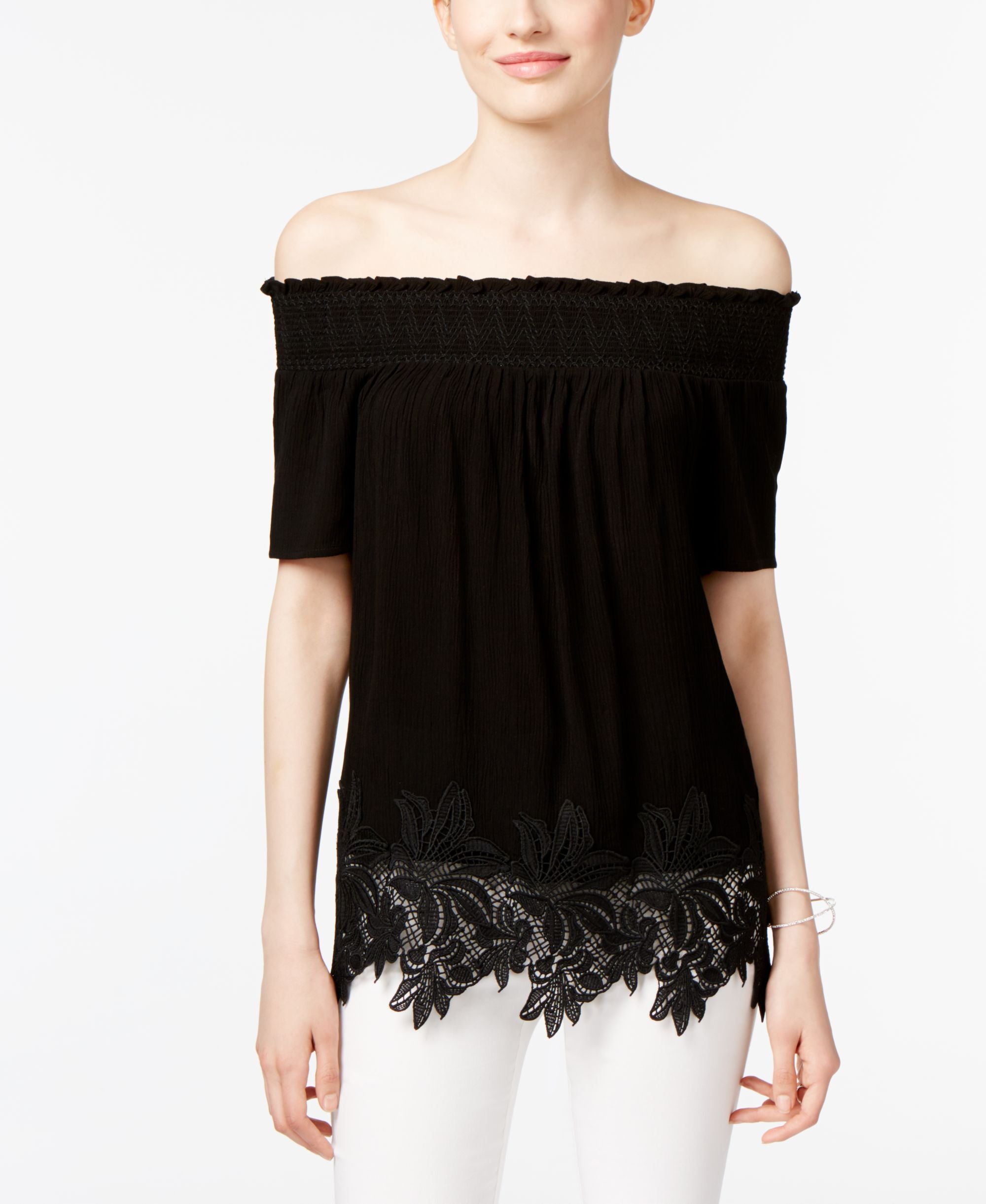 INC International Concepts Off The Shoulder Premium Top