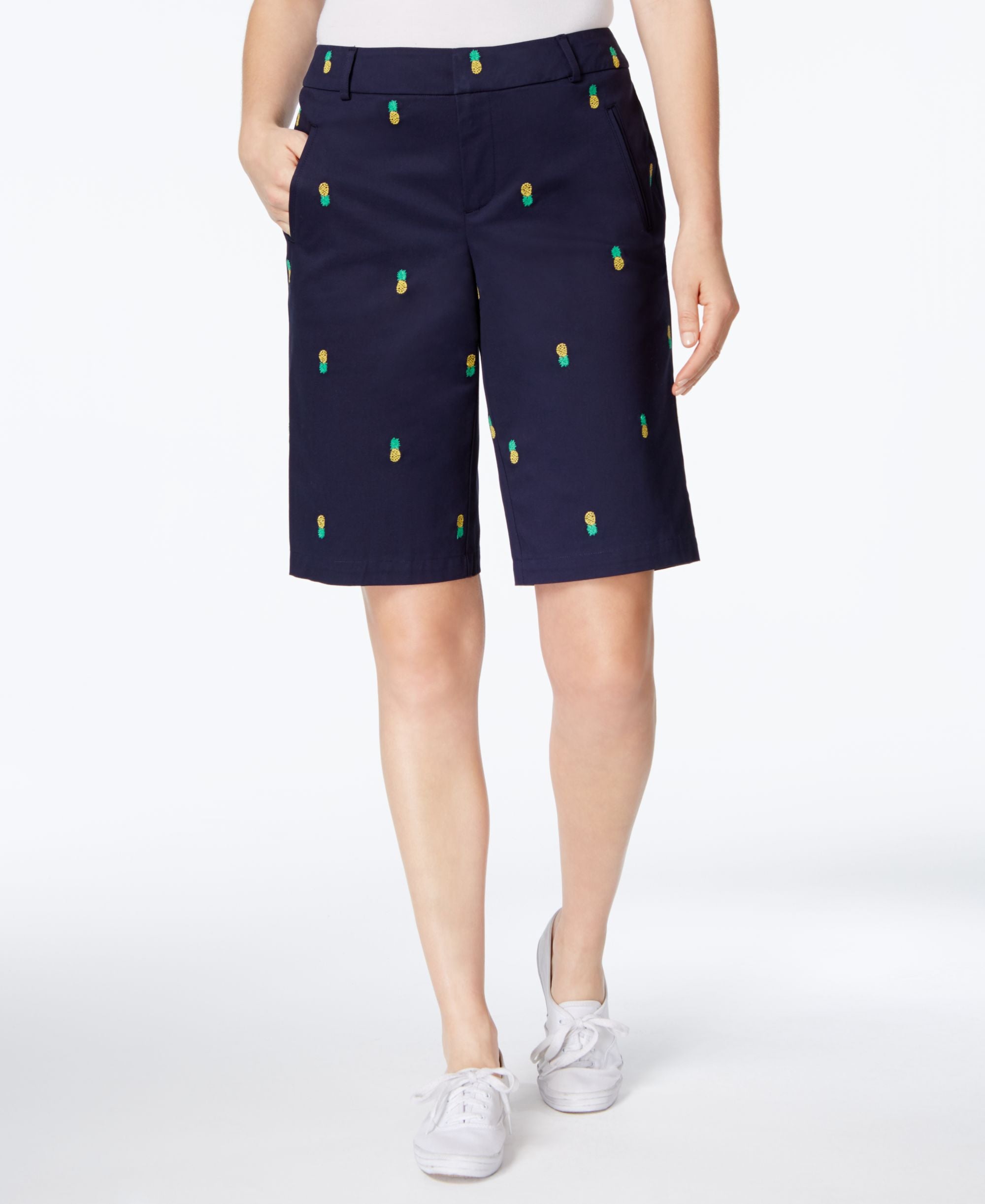 Charter Club Embroidered Bermuda Premium Shorts