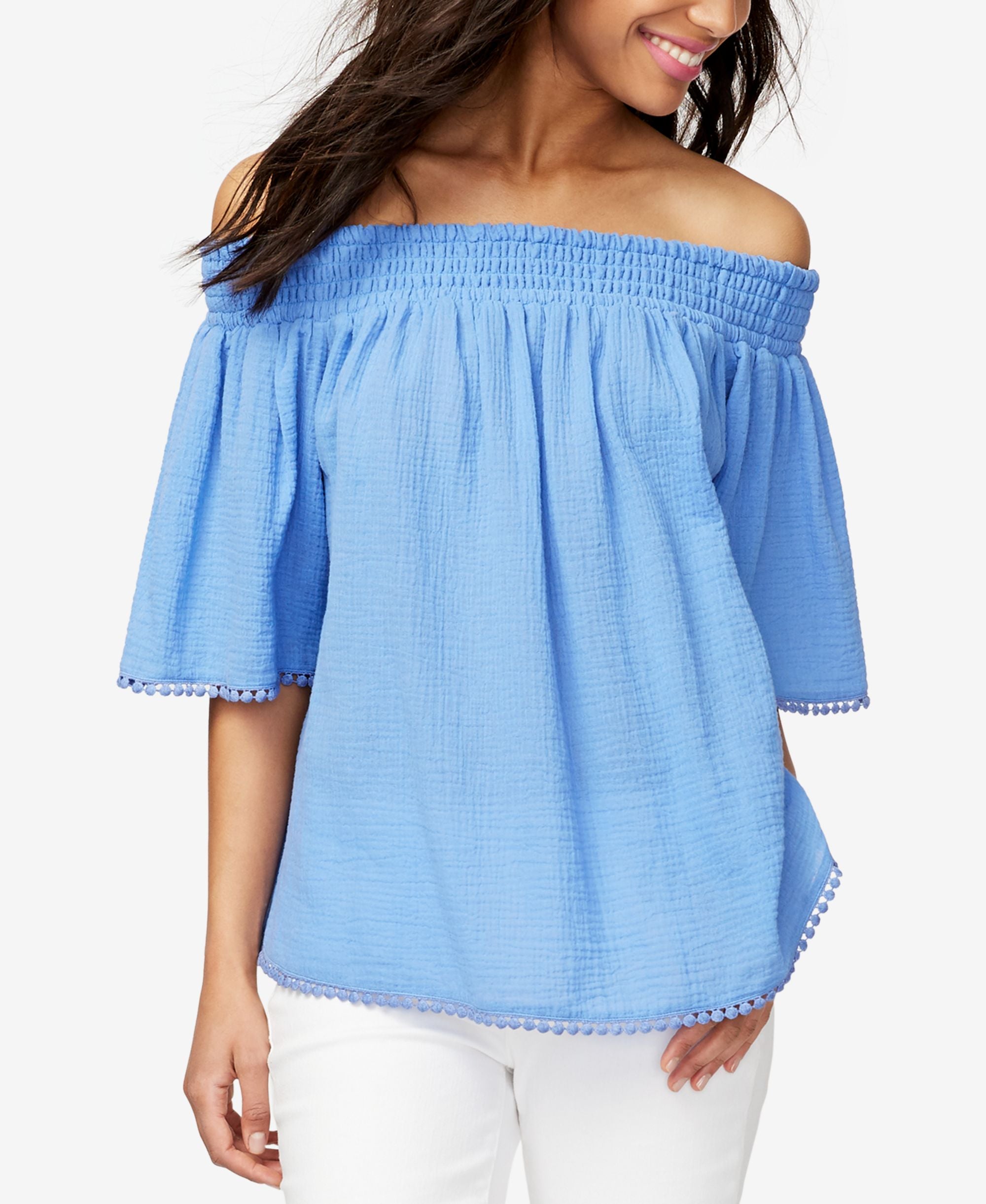 Rachel Rachel Roy Cotton Off The Shoulder Premium Top