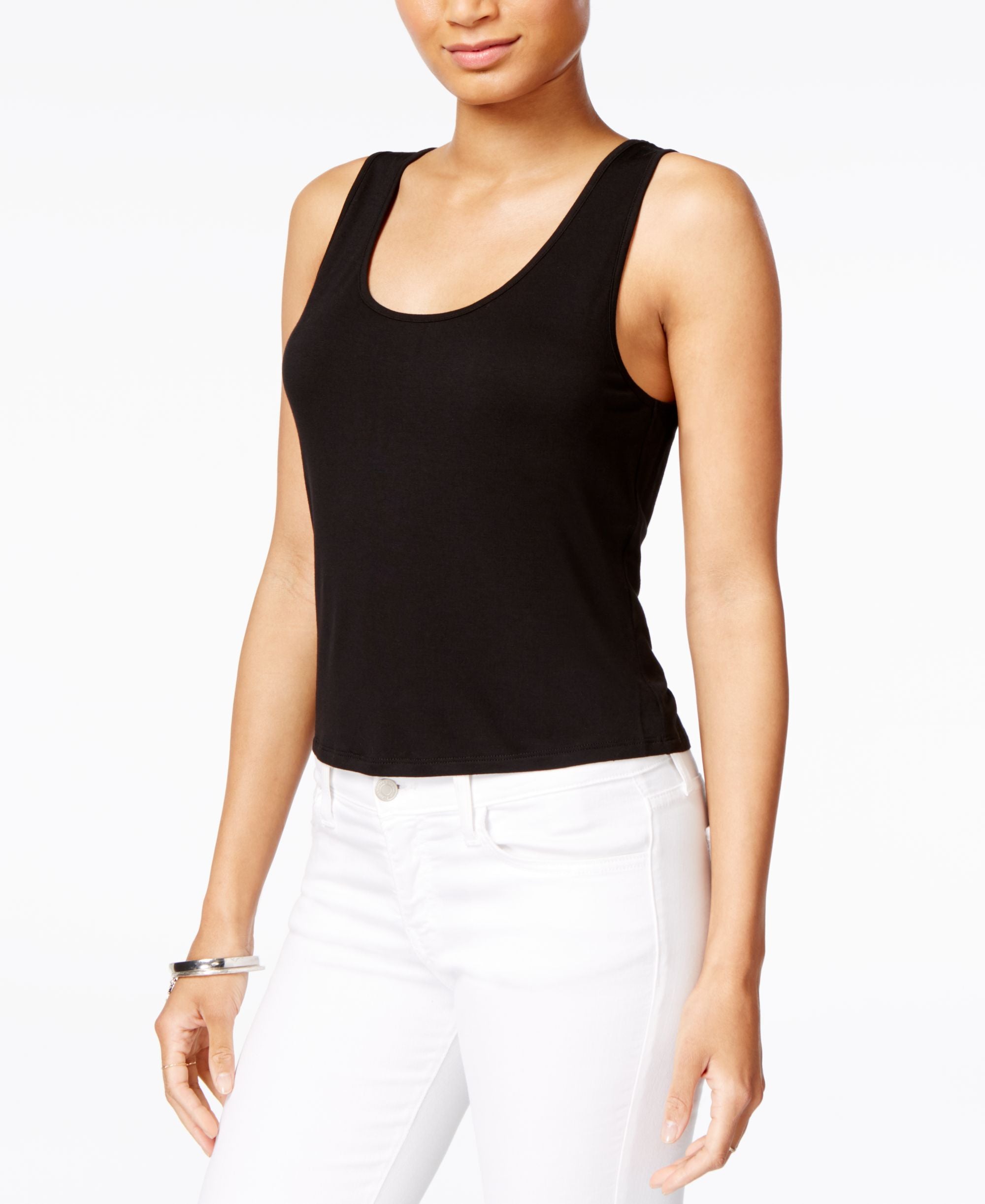 Kensie Laced Back Crop Premium Top