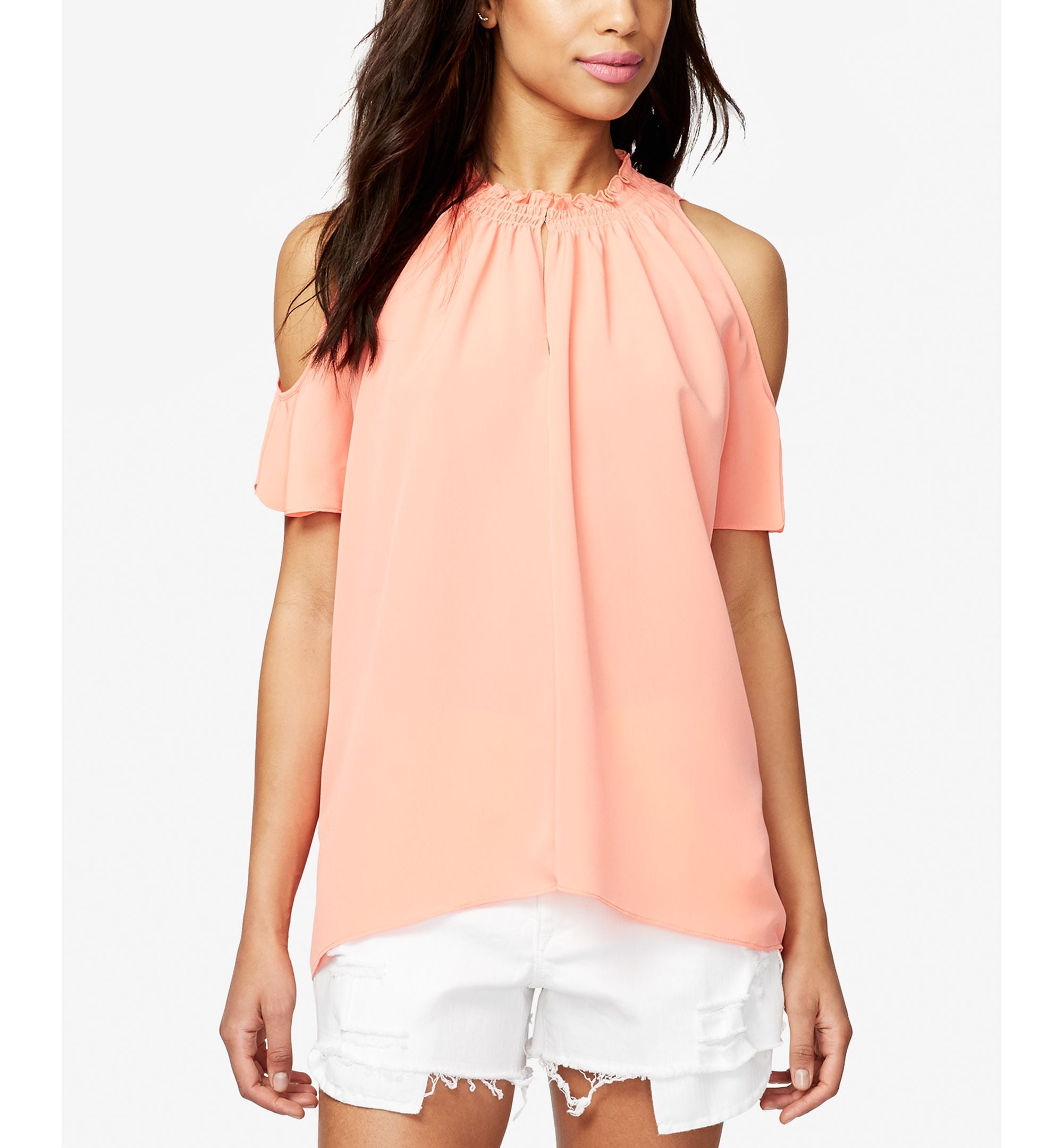 Rachel Rachel Roy Vanessa High Neck Cold Shoulder Premium Top