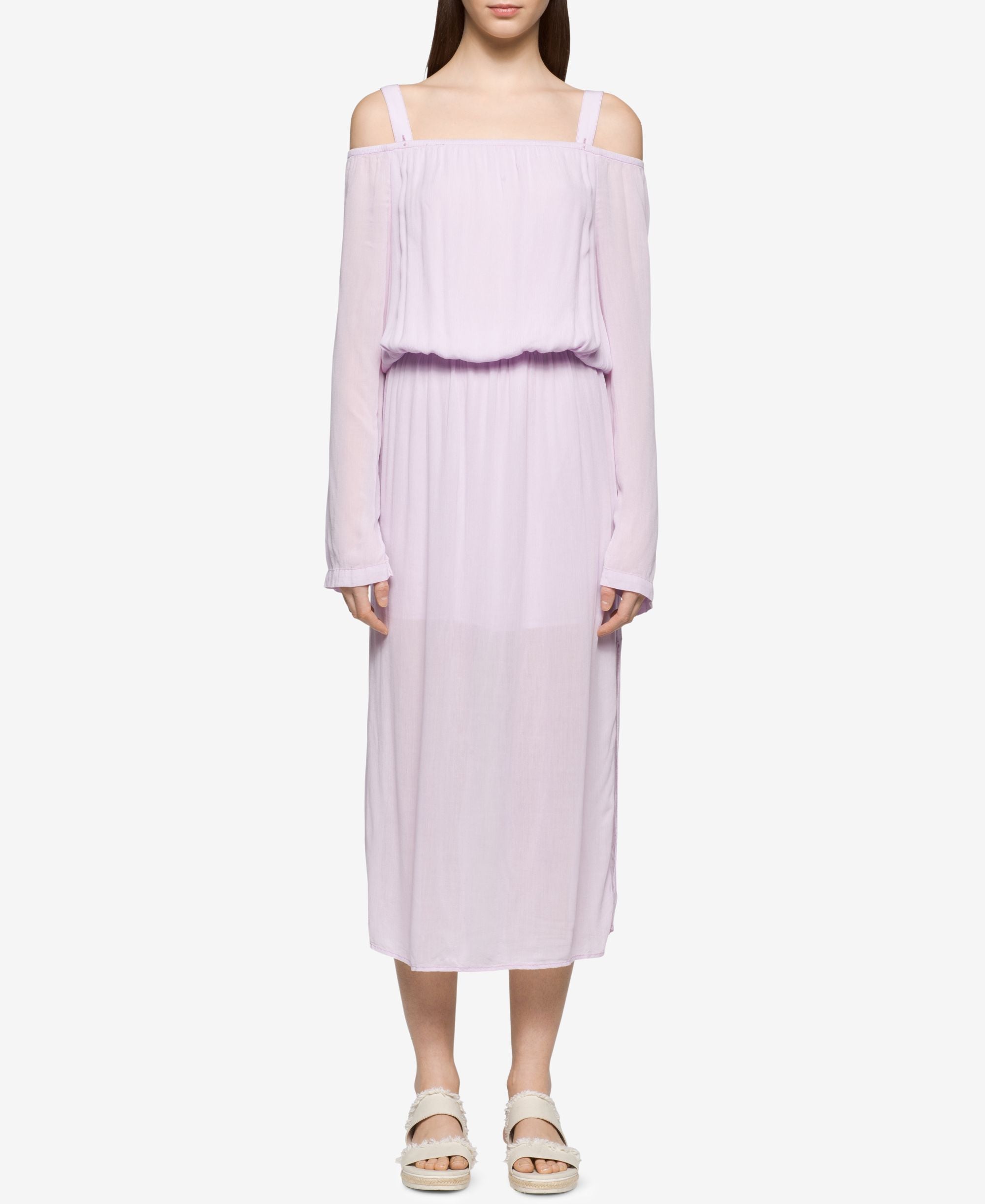 Calvin Klein Premium Jeans Cold Shoulder Midi Dress
