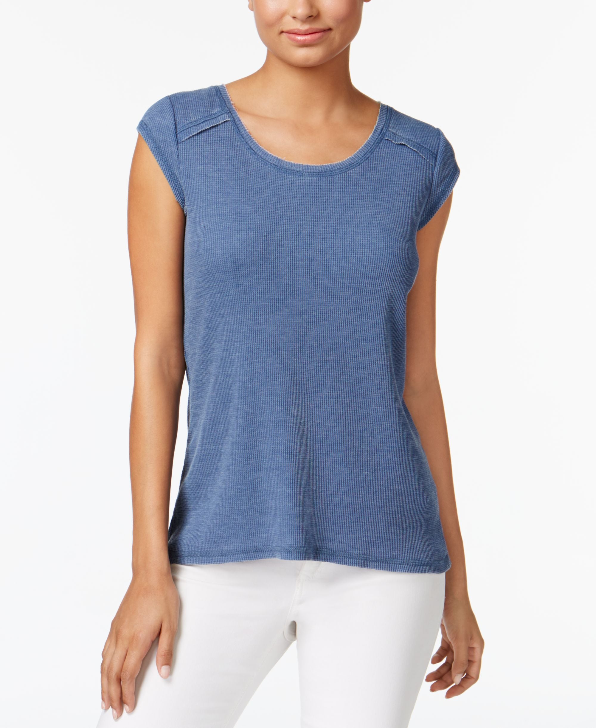 G.h. Bass Co. Waffle Ruffle Trim Premium Top