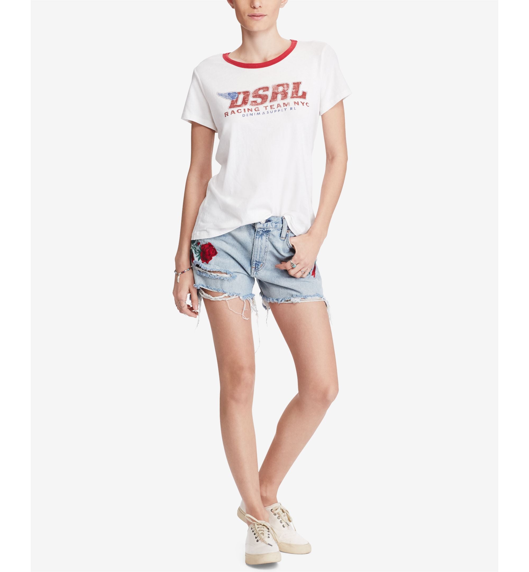 Denim Supply Ralph Lauren Graphic Print Cotton T-Modern Shirt