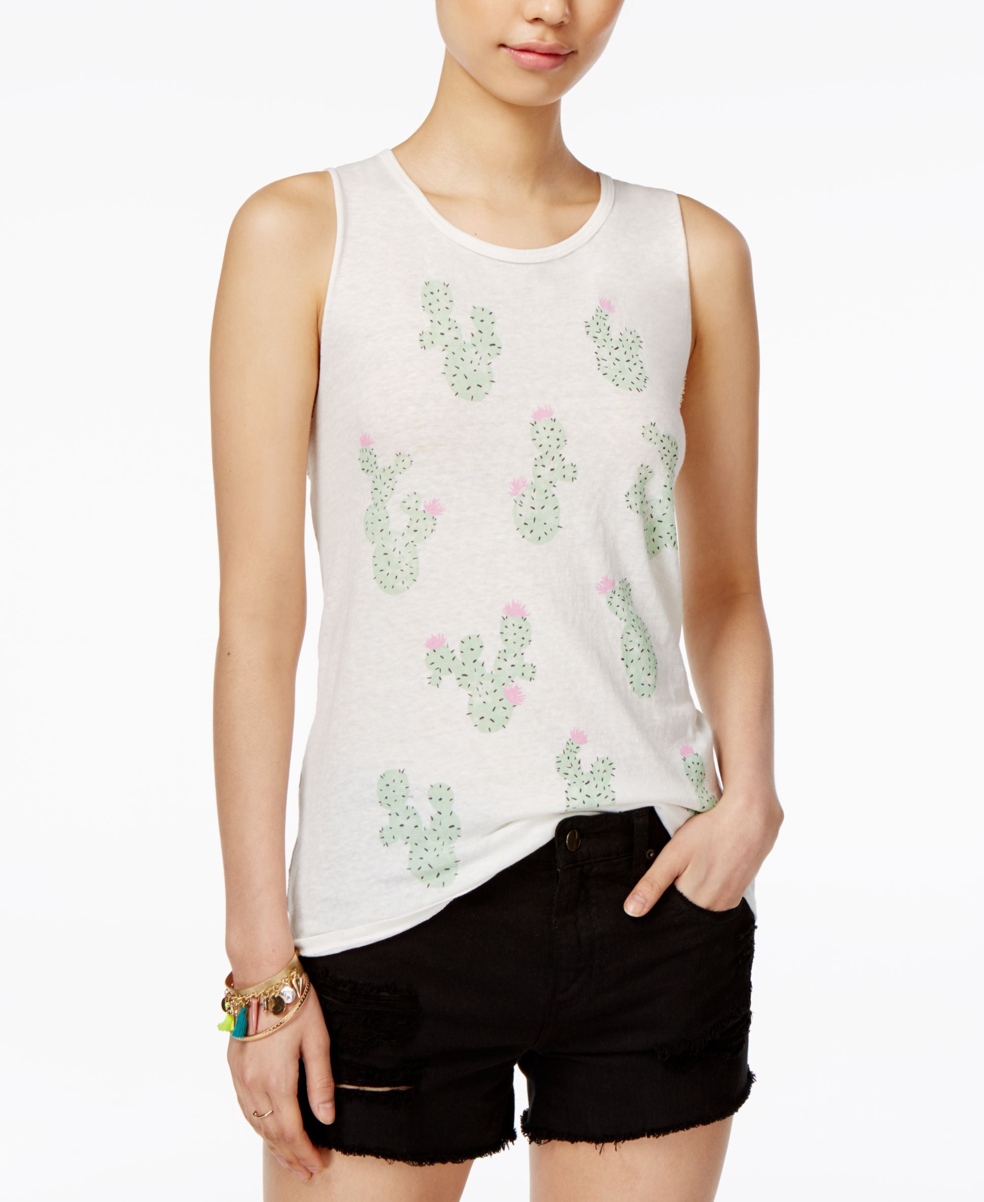 Junk Food Cactus Graphic Tank Premium Top