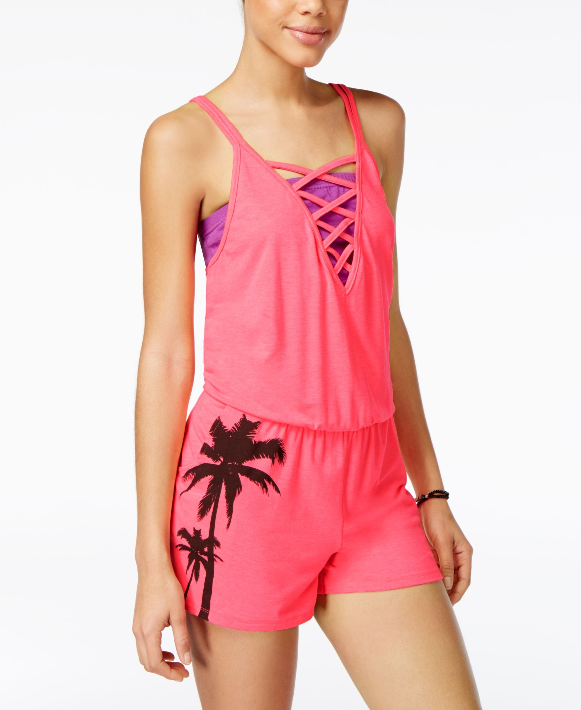 Material Girl Performance Juniors' Printed Romper