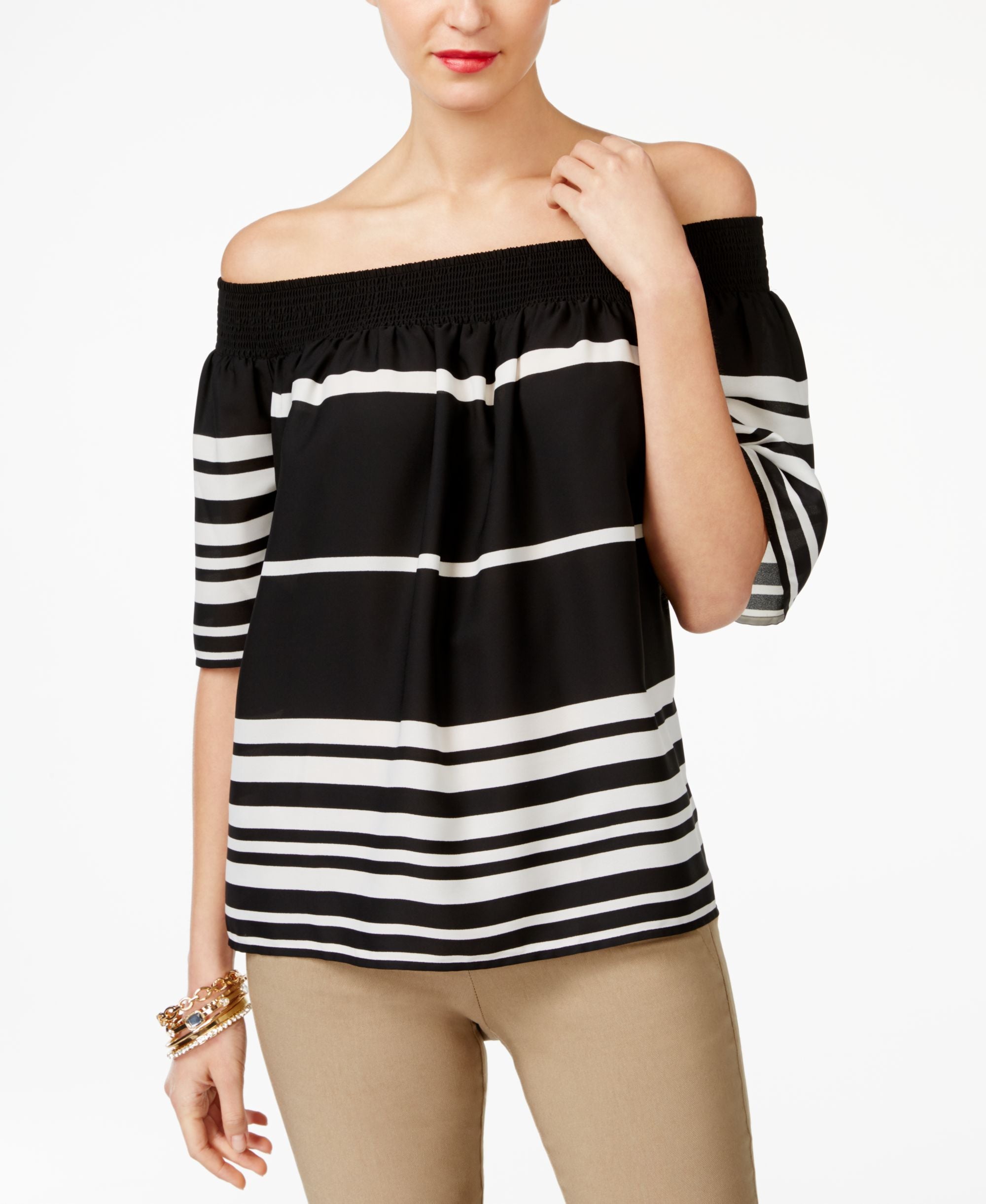INC International Concepts Off The Shoulder Premium Top