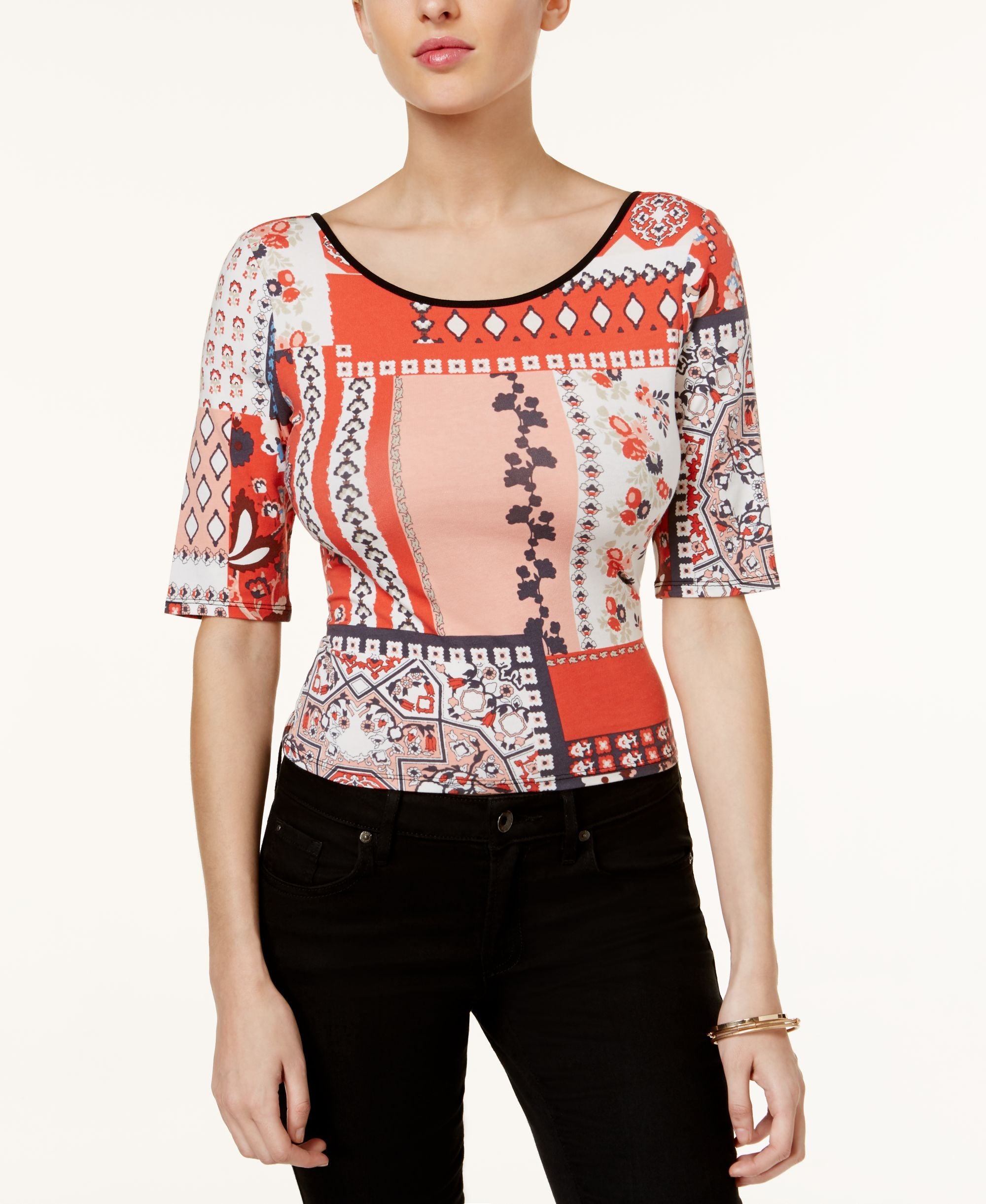 Guess Printed Tie Back Premium Top