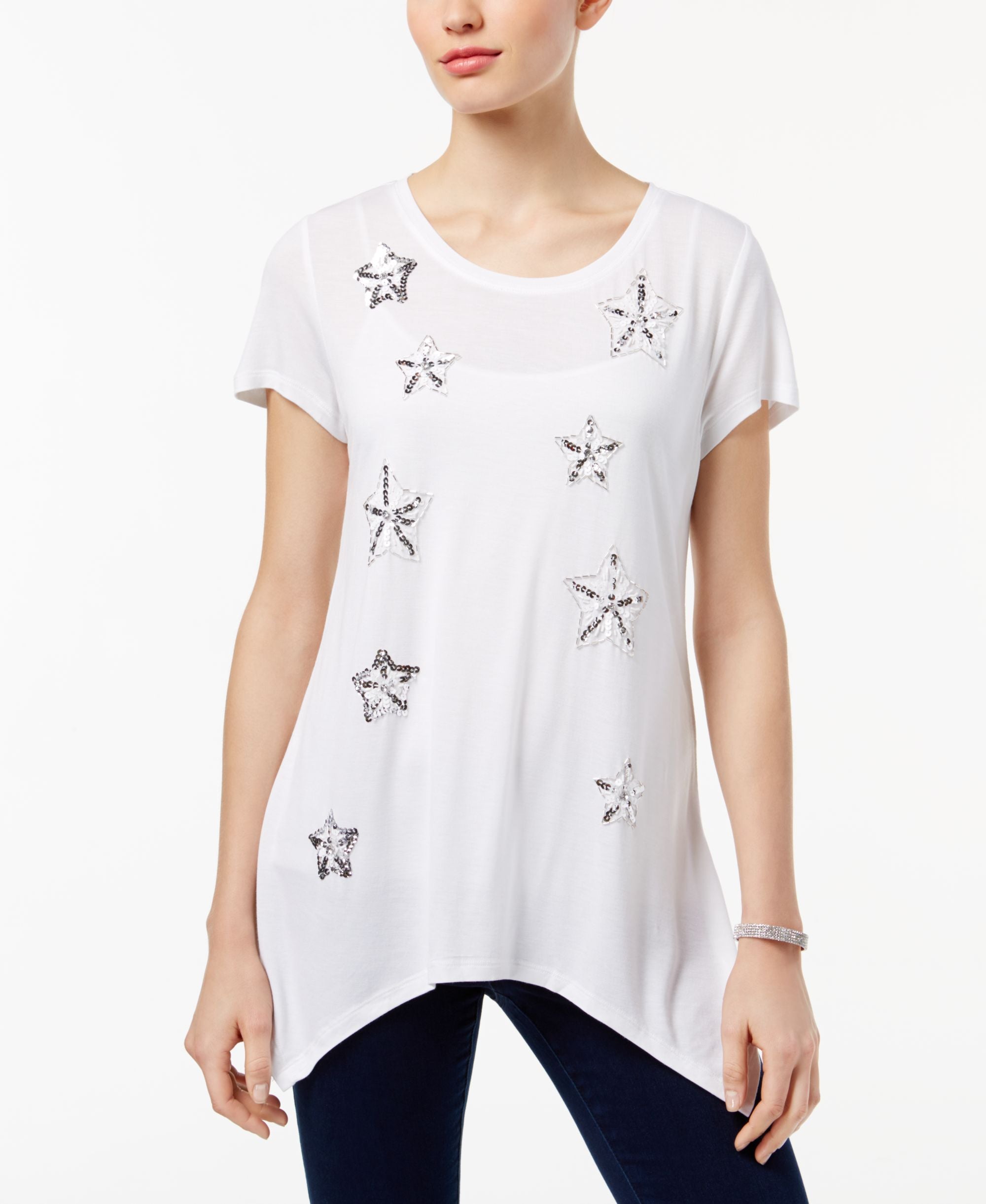 INC International Concepts Embellished T-Modern Shirt
