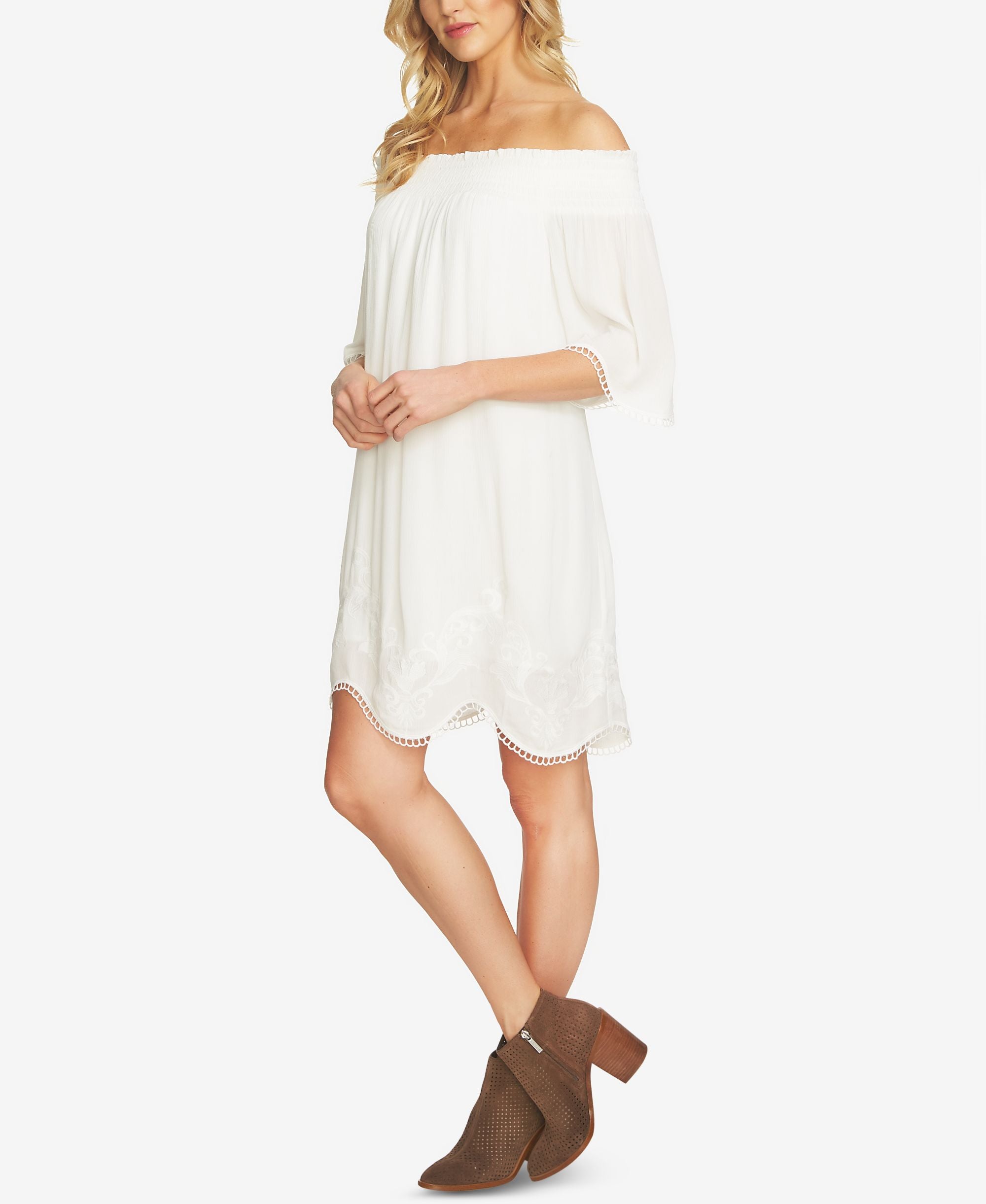 1.State Off The Shoulder Shift Dress