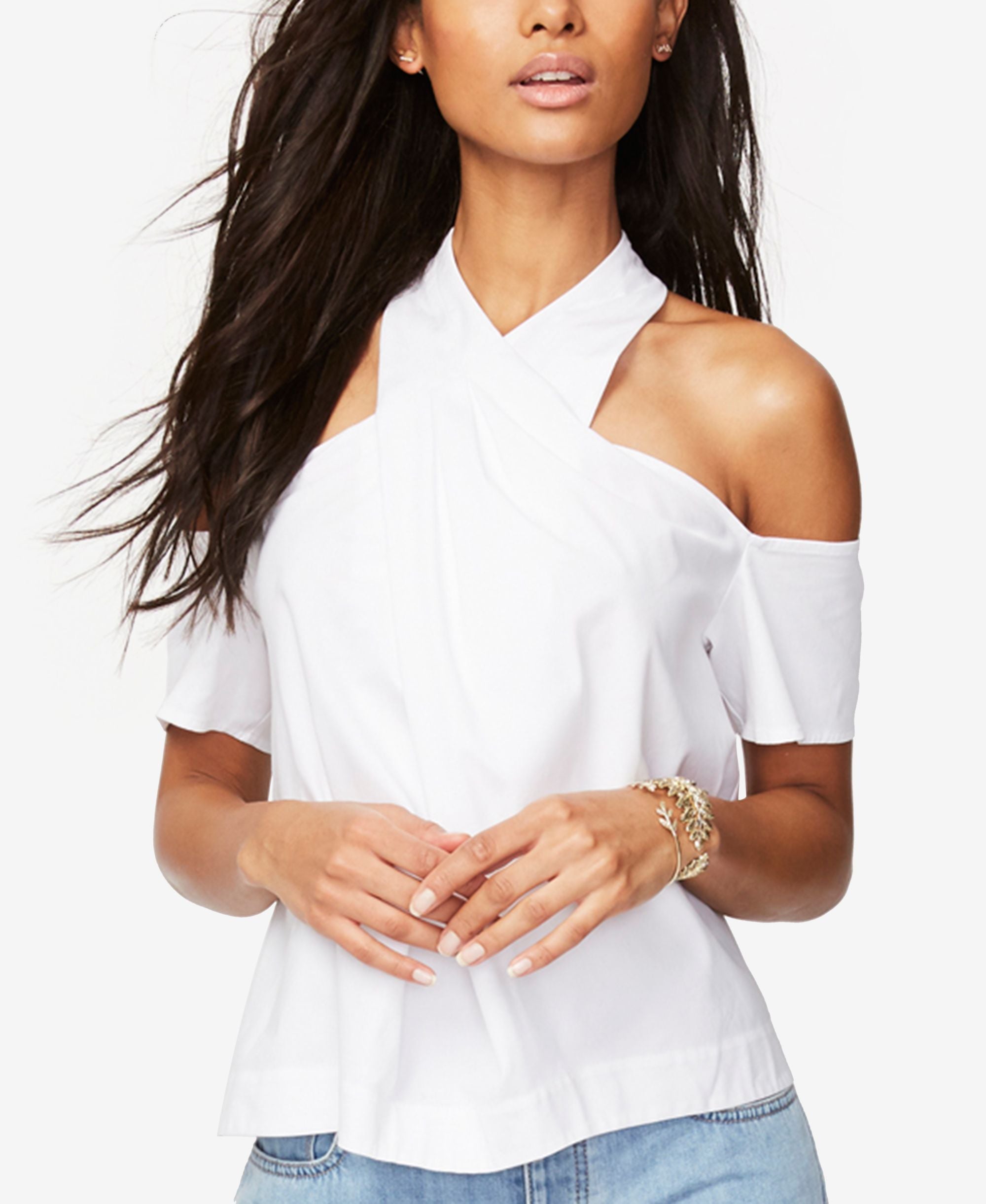 Rachel Rachel Roy Cold Shoulder Halter Premium Top